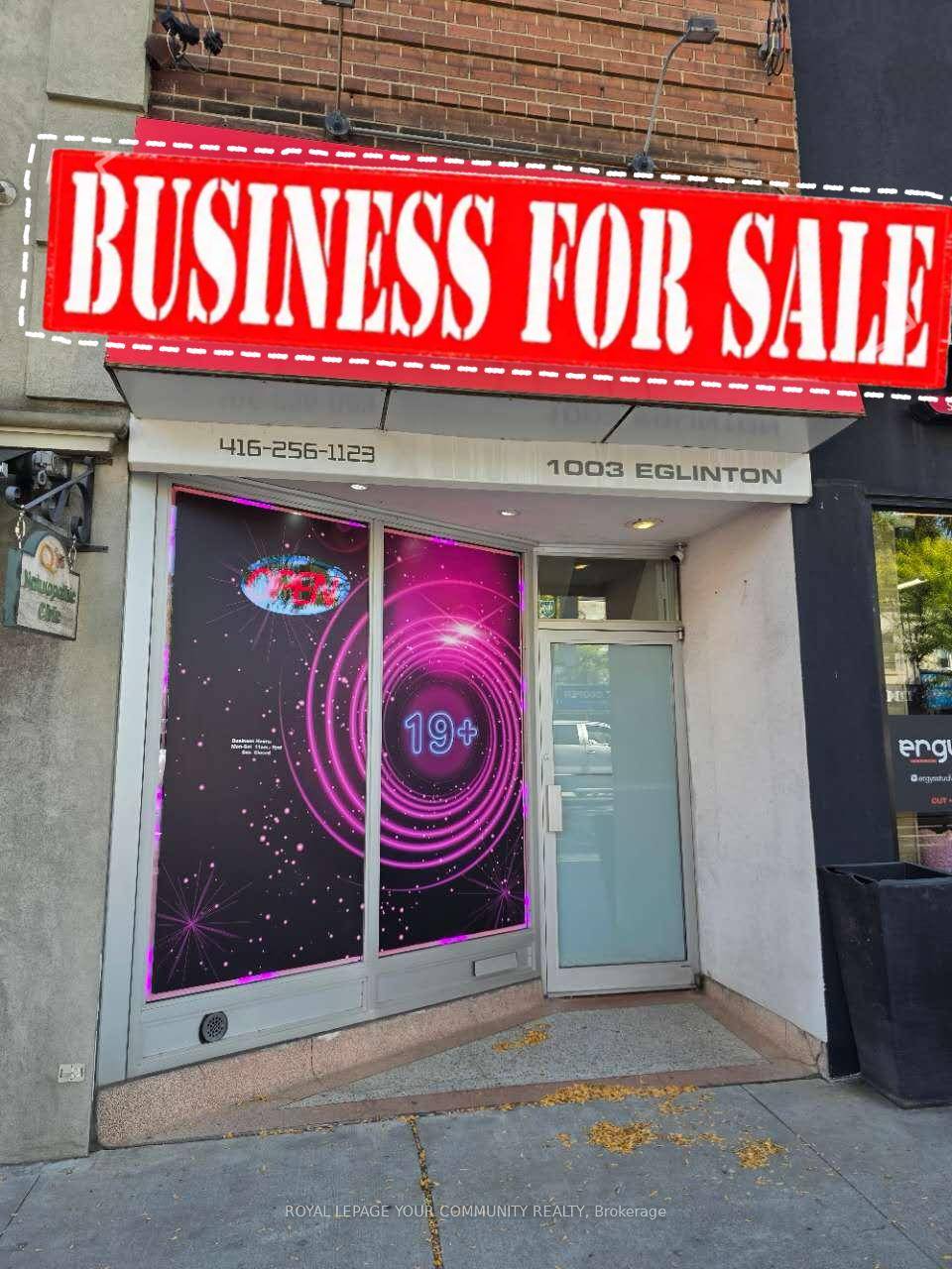 Established and profitable vape shop at high visibility Eglinton Allen intersection.