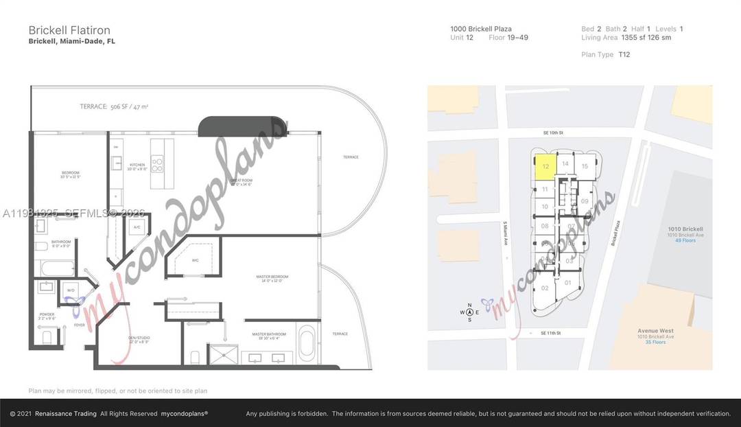 Perched above the Brickell skyline, Residence 2912 at Brickell Flatiron is a fully realized designer home, not a standard line unit.