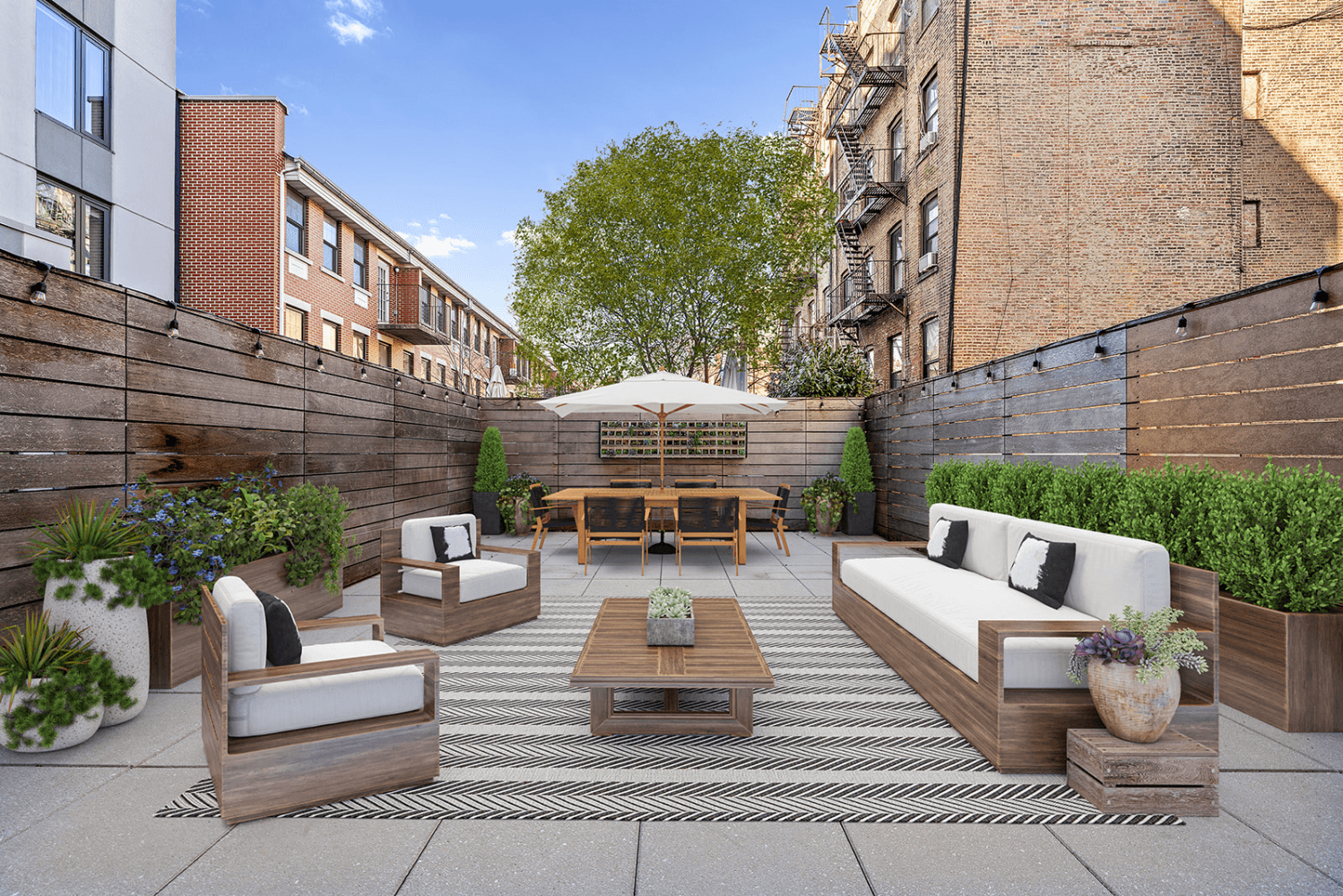 Spanning over 1, 200 square feet of interior living space, this impeccably designed home is complemented by a 665 square foot private patio, offering an unparalleled indoor outdoor living experience.