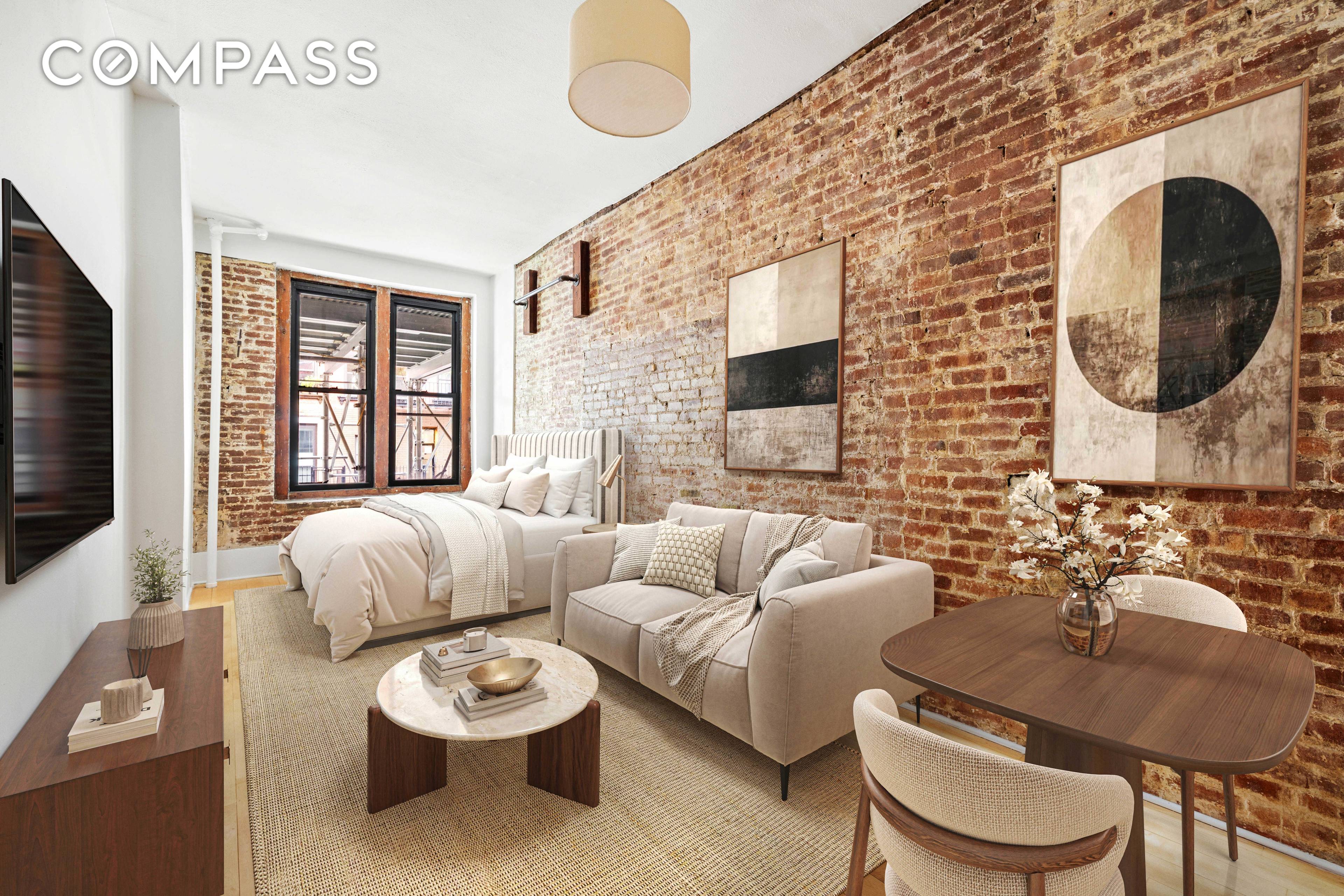 Filled with natural light and classic character, this inviting studio offers a perfect balance of charm, convenience, and low maintenance living.