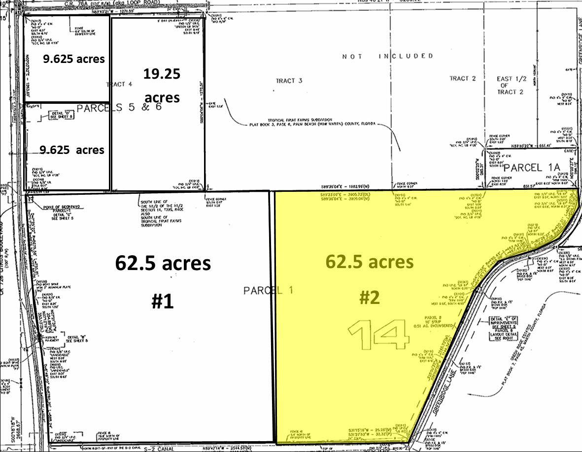 One of Two 62. 5 acre parcels available only 2 miles from the I 95 interchange.