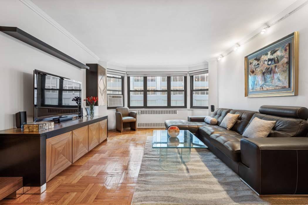 Beautiful, expansive, bright and sophisticated, furnished one bedroom home at Lex 54 condominium in prime Midtown East.