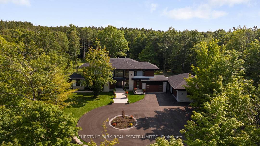 Over 11 acres set in a premium location, on a highly coveted road in Uxbridge, this contemporary modern David Small Designs masterpiece was meticulously crafted with no expense spared.