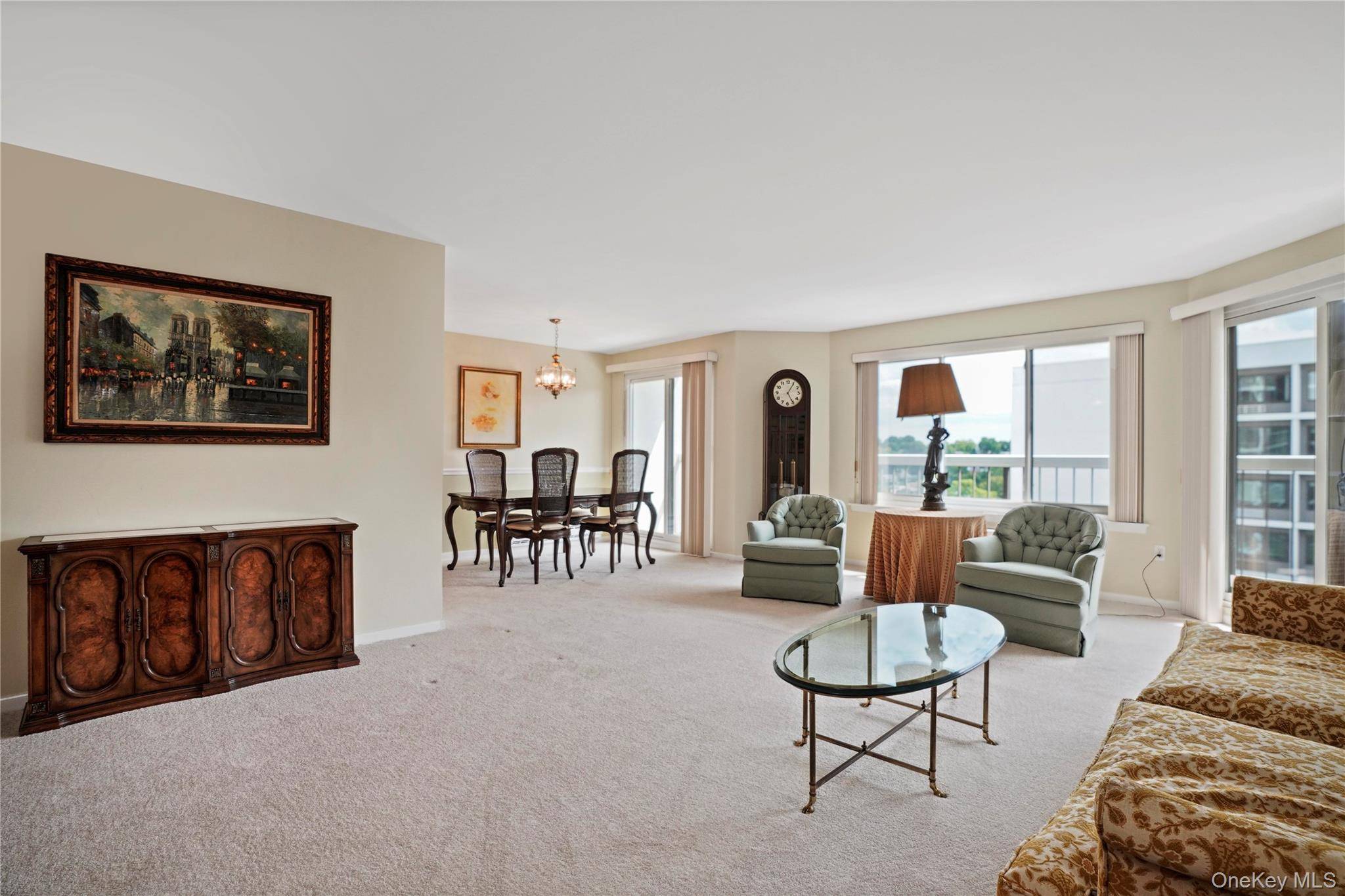 This charming two bedroom one and a half bath apartment has ample natural light.