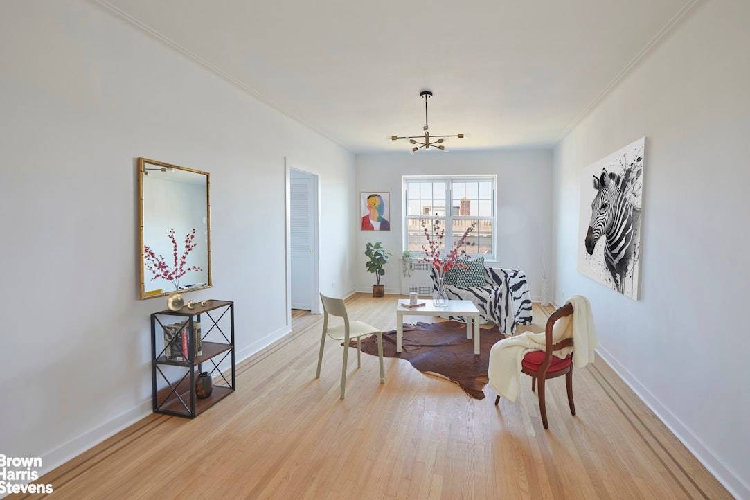 Architecturally restored and newly renovated Top Floor can be used as 2BR's or 1BR plus office in Highly Desirable Co op !