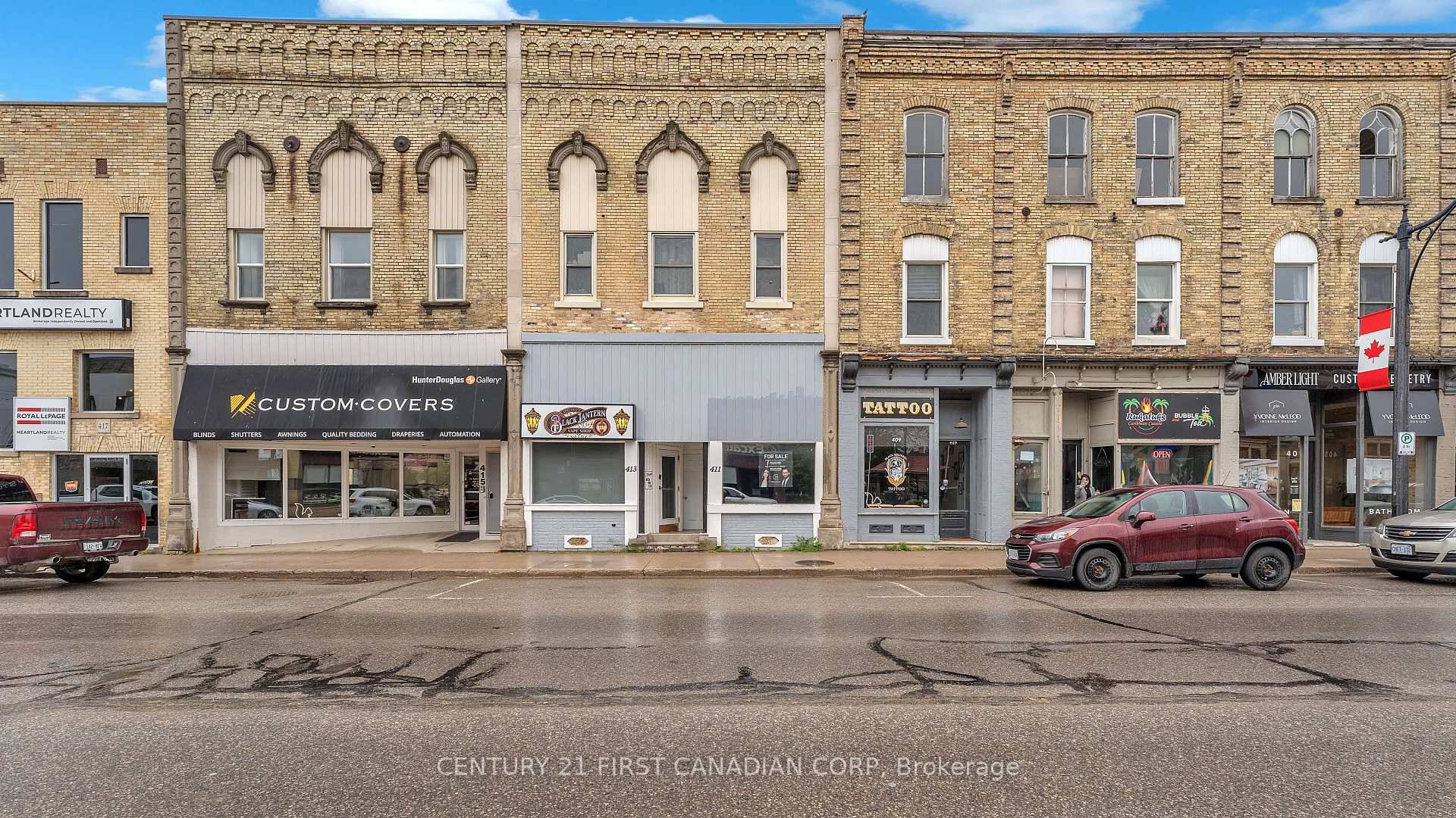 Welcome to 411 Main Street South a prime mixed use property located in the heart of historic downtown Exeter, Ontario.