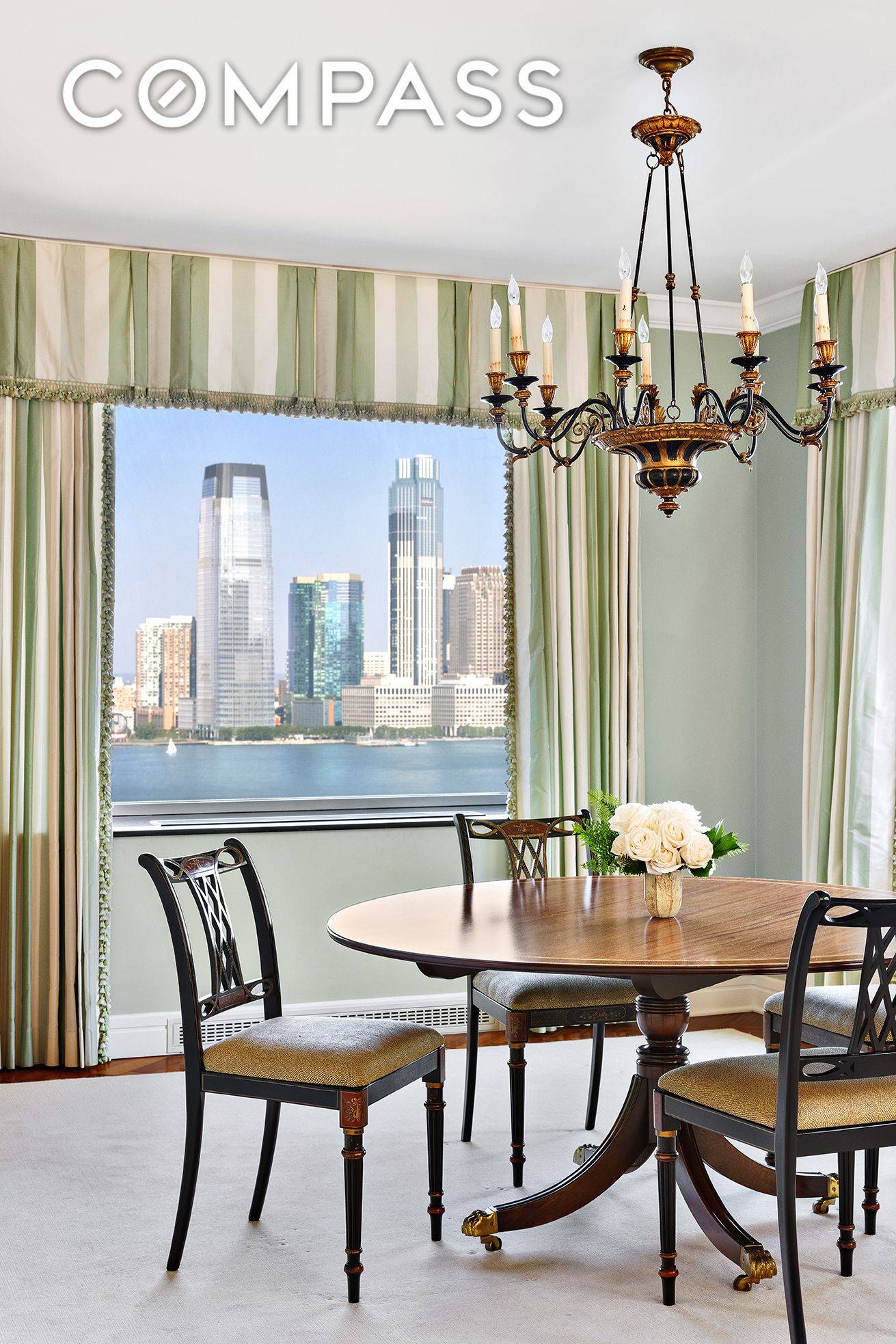 Ritz Carlton elegance and breathtaking Hudson River views are on full display in this flawless two bedroom, two and a half bathroom residence in desirable Battery Park City.