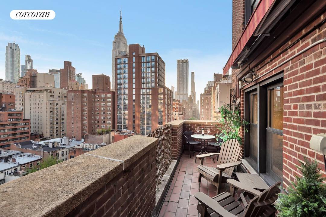 Welcome home to 123 East 37th Street, Unit 14C a sun drenched, terraced 14th floor corner one bedroom retreat in Lindley House, a beloved full service pre war coop on ...