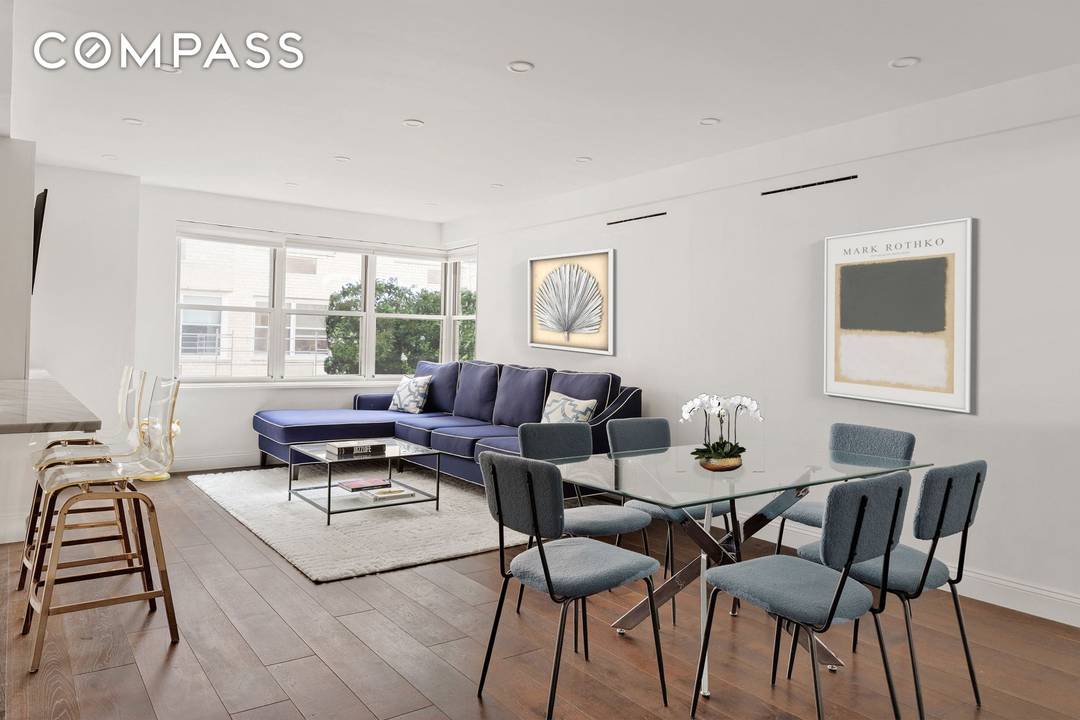 Contemporary Gold Coast elegance awaits in this beautifully gut renovated two bedroom, two bathroom co op, featuring a concealed home office, laundry room, oversized bonus room, central air conditioning and ...