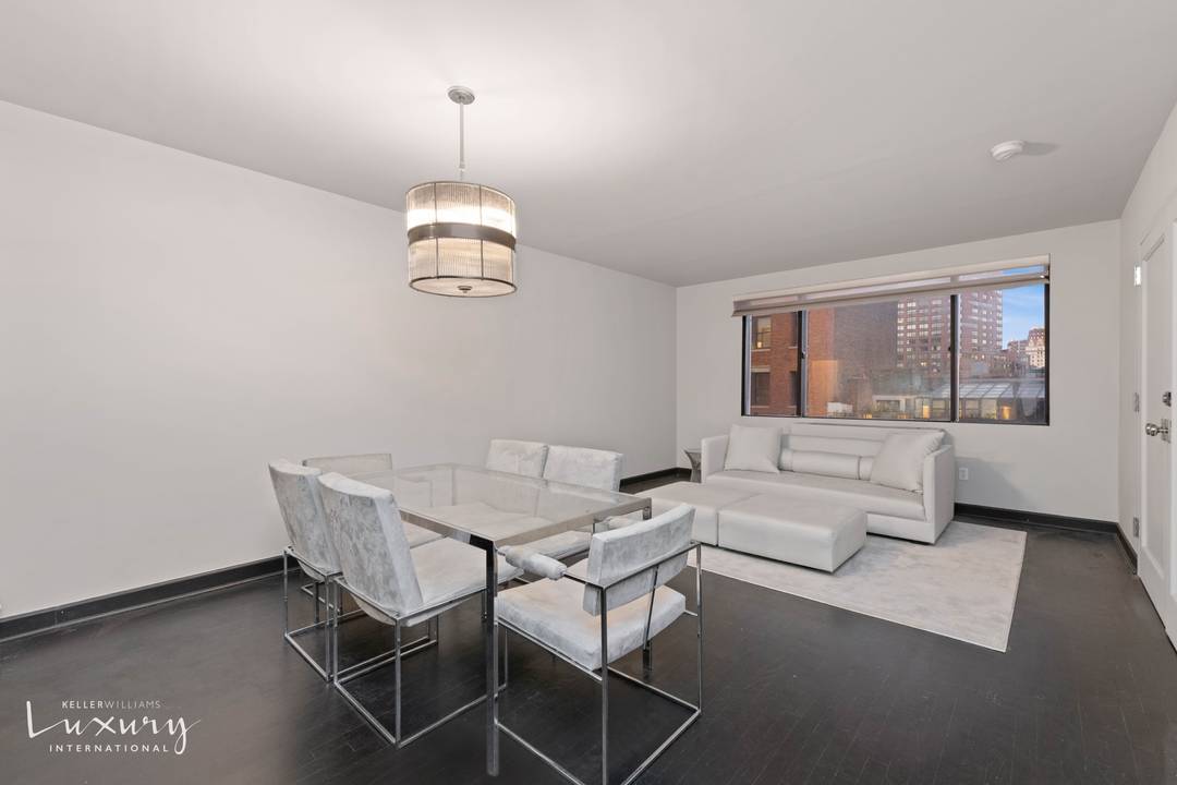 This spacious renovated one bedroom, one and one half bathroom apartment in the lovely Parc Village Condominium was decorated by renowned designer Ryan Korban.
