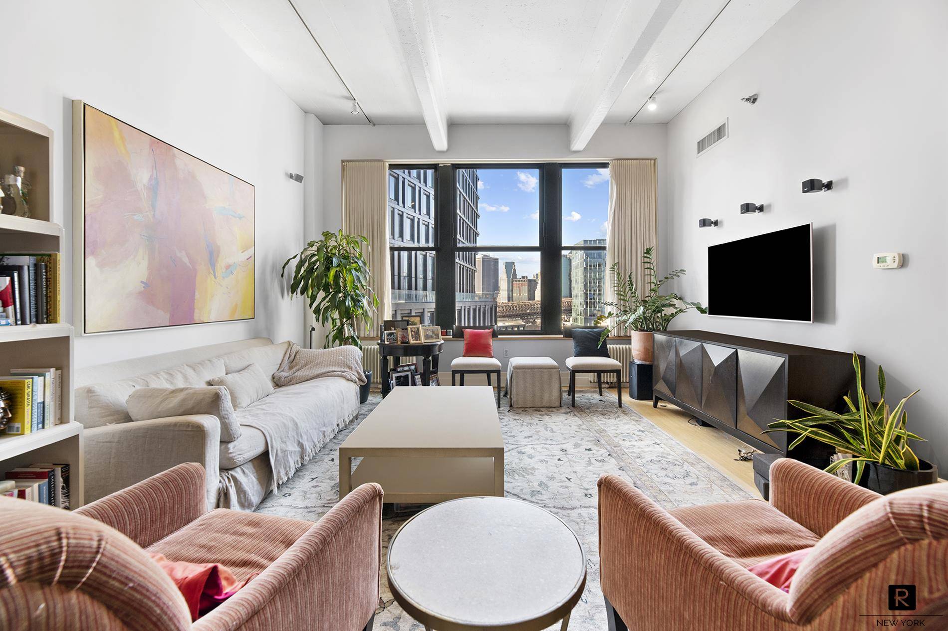 Impeccable Sun Drenched DUMBO Loft with Iconic Skyline ViewsBathed in natural light from a full expanse of oversized windows, this immaculate loft on the 8th floor of 70 Washington commands ...