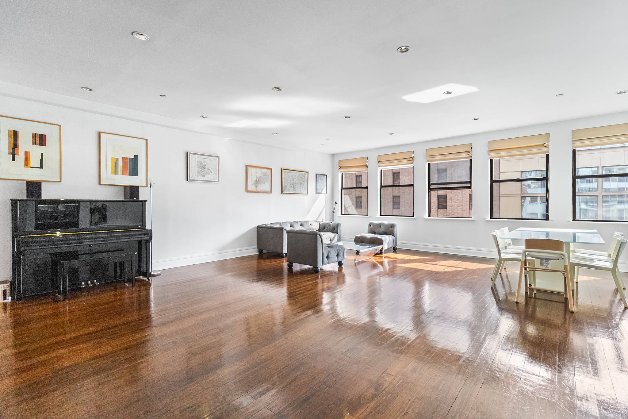 Nestled atop a distinguished building at the crossroads of Chelsea, the West Village, and Union Square, this full floor duplex penthouse offers the ultimate in privacy, light, and luxury.