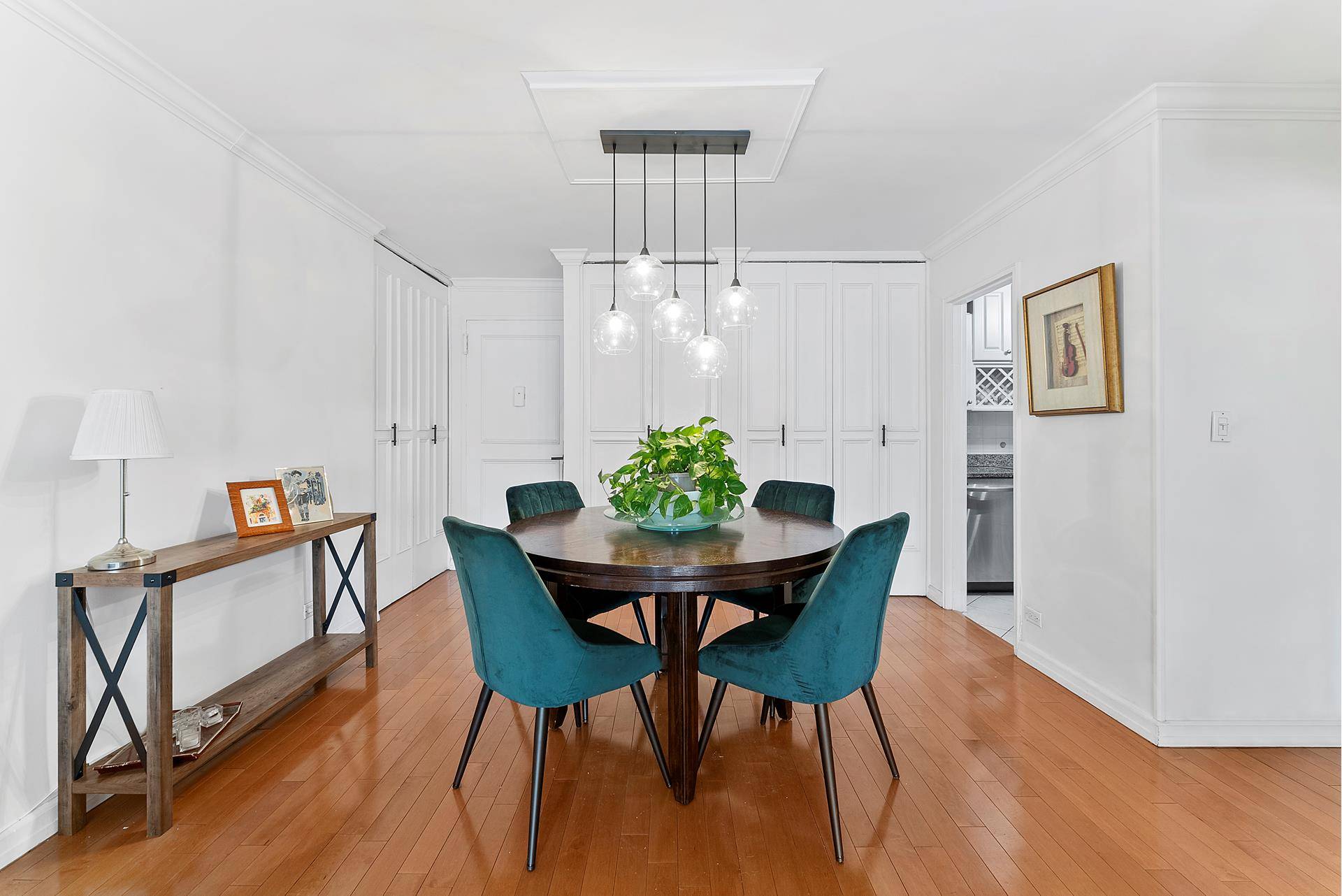 Facing South over the tree tops of 73rd Street sits residence 7G, an oversized one bedroom, one bathroom home.