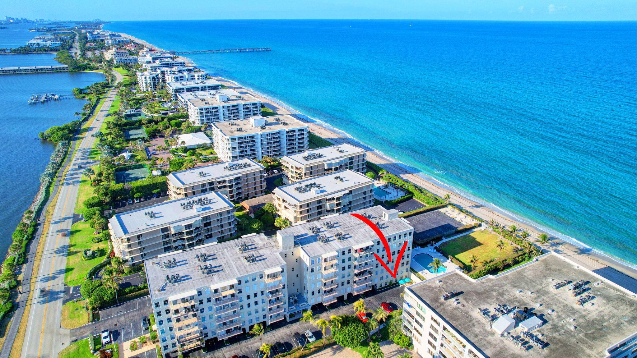 Winter in Palm Beach ! This casual coastal oceanfront condo offers the epitome of beach living with a unique private patio entrance that sets it apart from the rest.