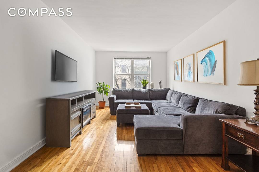 Discover this beautifully renovated two bedroom, one bath residence situated in an impeccably maintained elevator building in the heart of the Jackson Heights historic district.