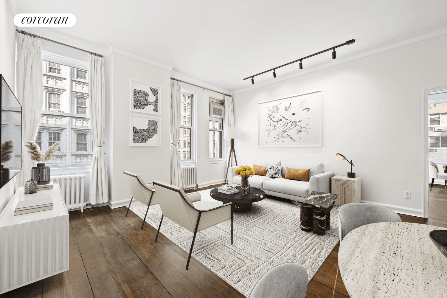 Nestled in the true heart of Gramercy, this special apartment offers a rare combination of character, elegance, and livability.