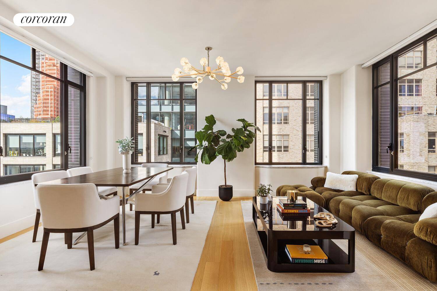 Residence 17E is a spacious two bedroom, two bathroom condominium home with an exceptional corner great room offering North, West, and East exposures perfectly located at the coveted 110 Charlton ...