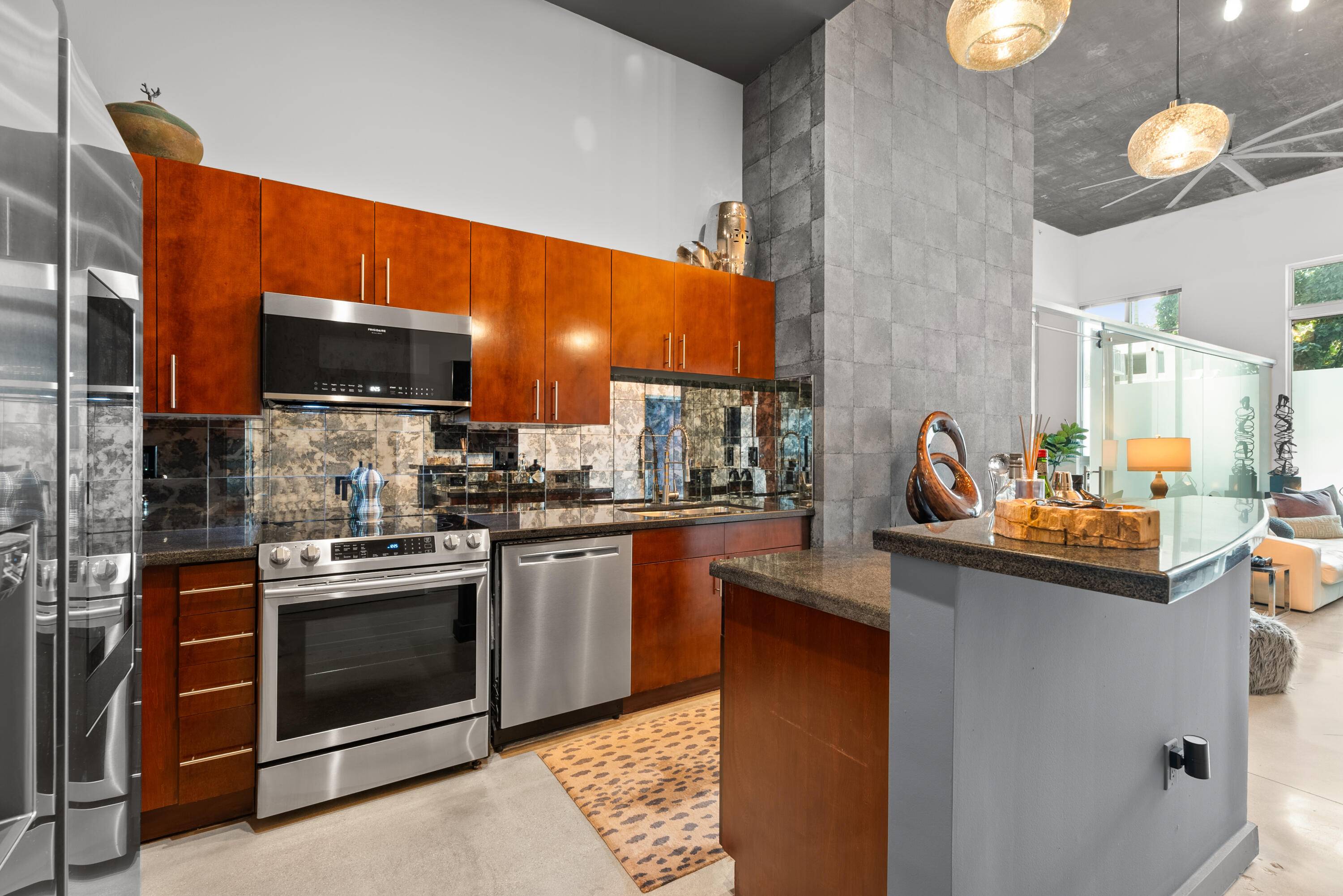 This downtown loft was designed by an award winning Palm Beach interior designer.