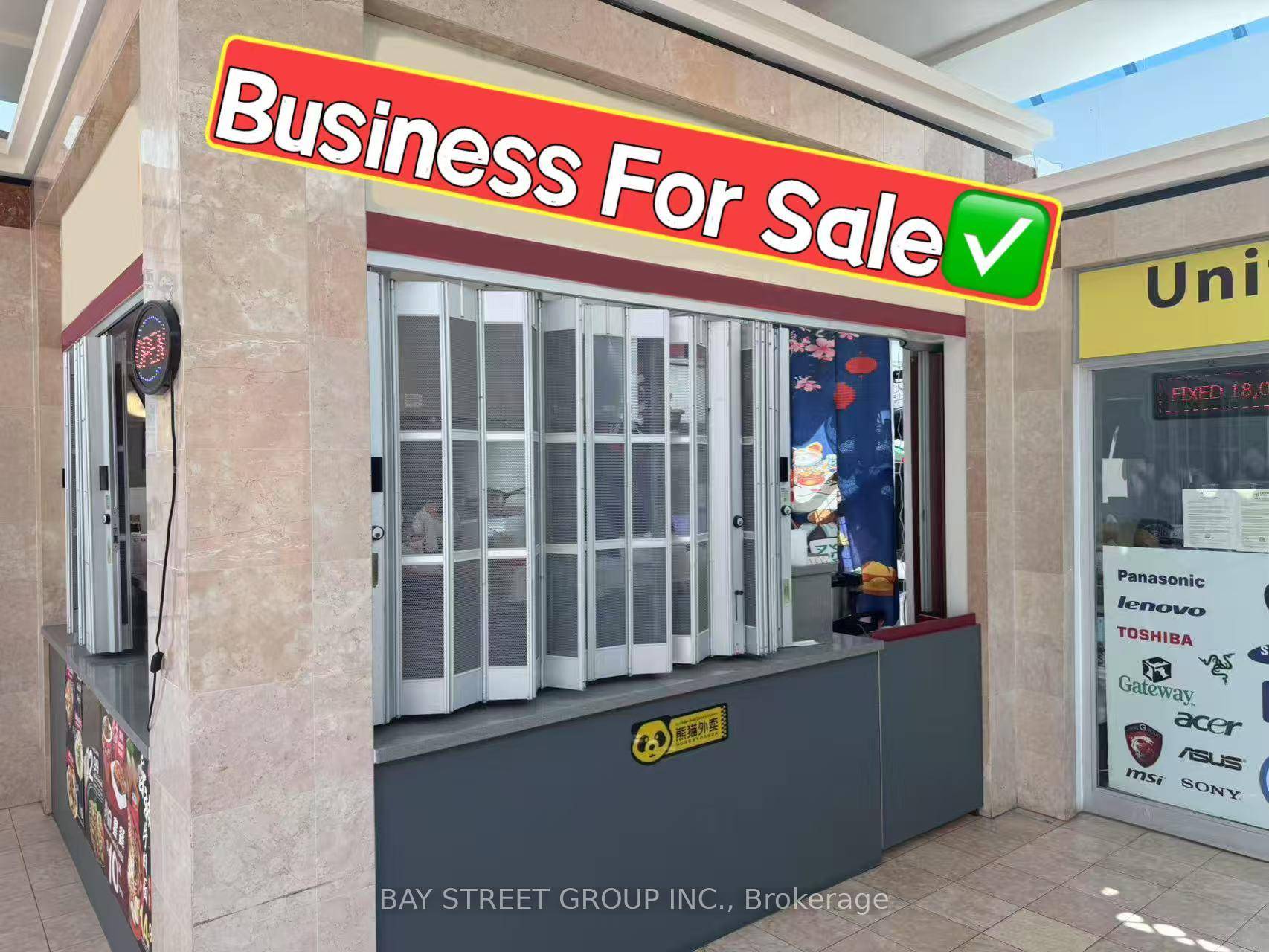 Food Court Space Business Available for Sale In Prime Location At The Renowned Richmond Hill Indoor Shopping Mall, The Shoppes of Parkway.