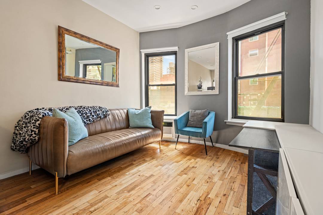 What a gem of a one bedroom home, perched on the top floor of a well maintained, pre war elevator co op.