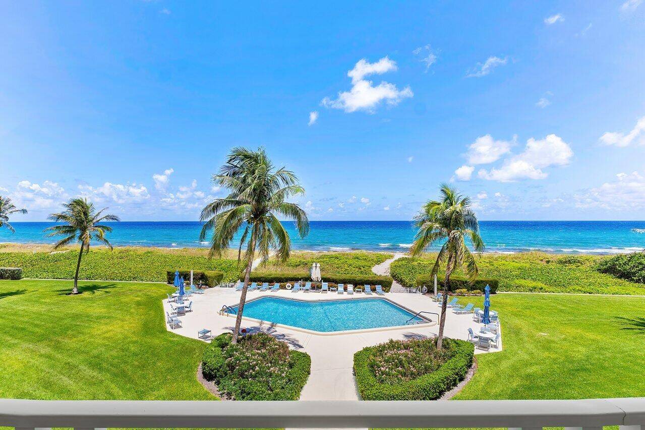 Enjoy sweeping ocean views and coastal breezes from this spacious two bedroom, two bath condo offering 1, 824 total square feet of light filled living.