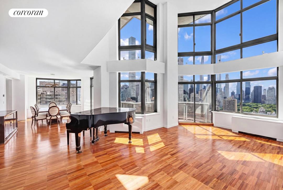 Perched high above the Upper East Side, this striking 3 bedroom, 3.