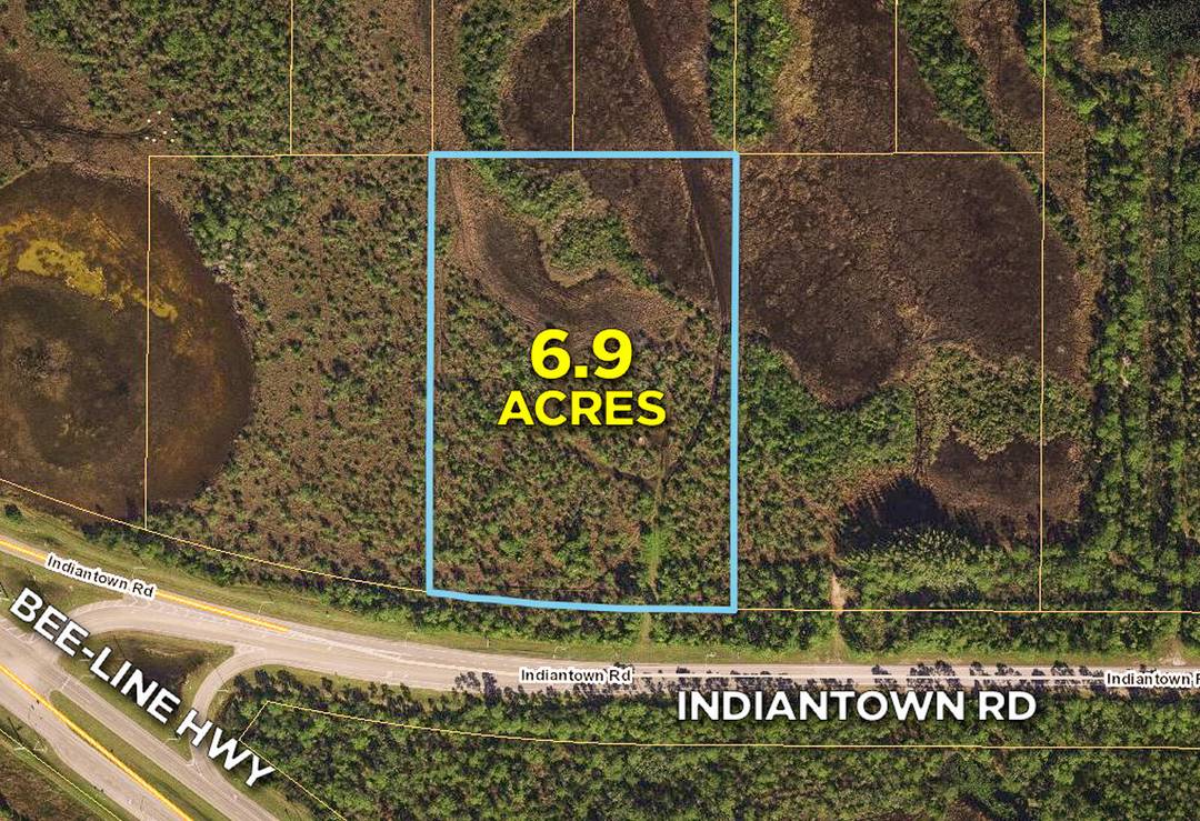 This 6. 9 acre lot has an excellent location directly on Indiantown Rd SR 706 at the Bee Line Highway SR 710 intersection.