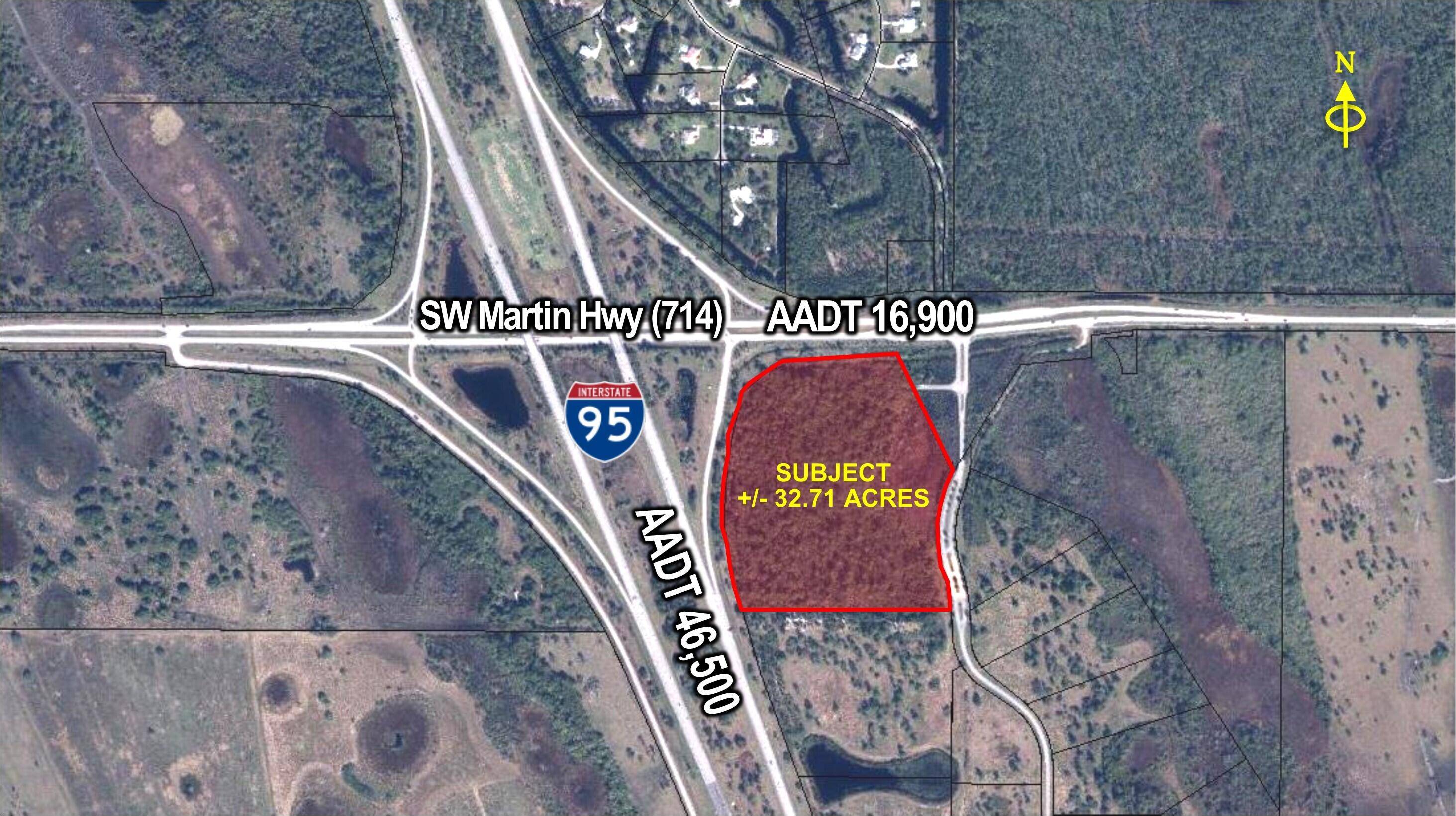32. 71 acre commercial development site has an excellent location along I 95 at Exit 110 in southeast Florida.