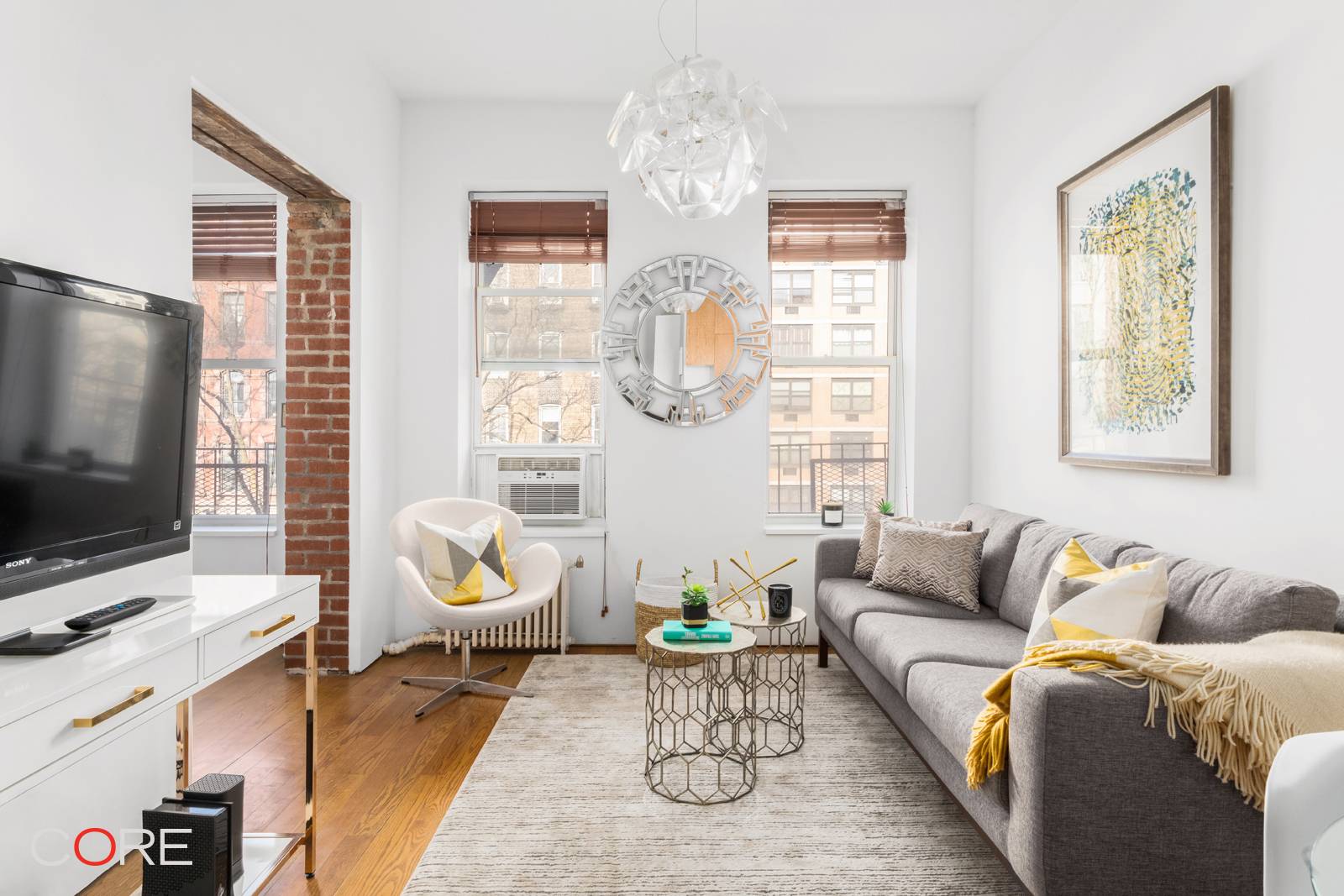 This newly renovated home features one bedroom, one bathroom, and abundant amounts of north facing light.