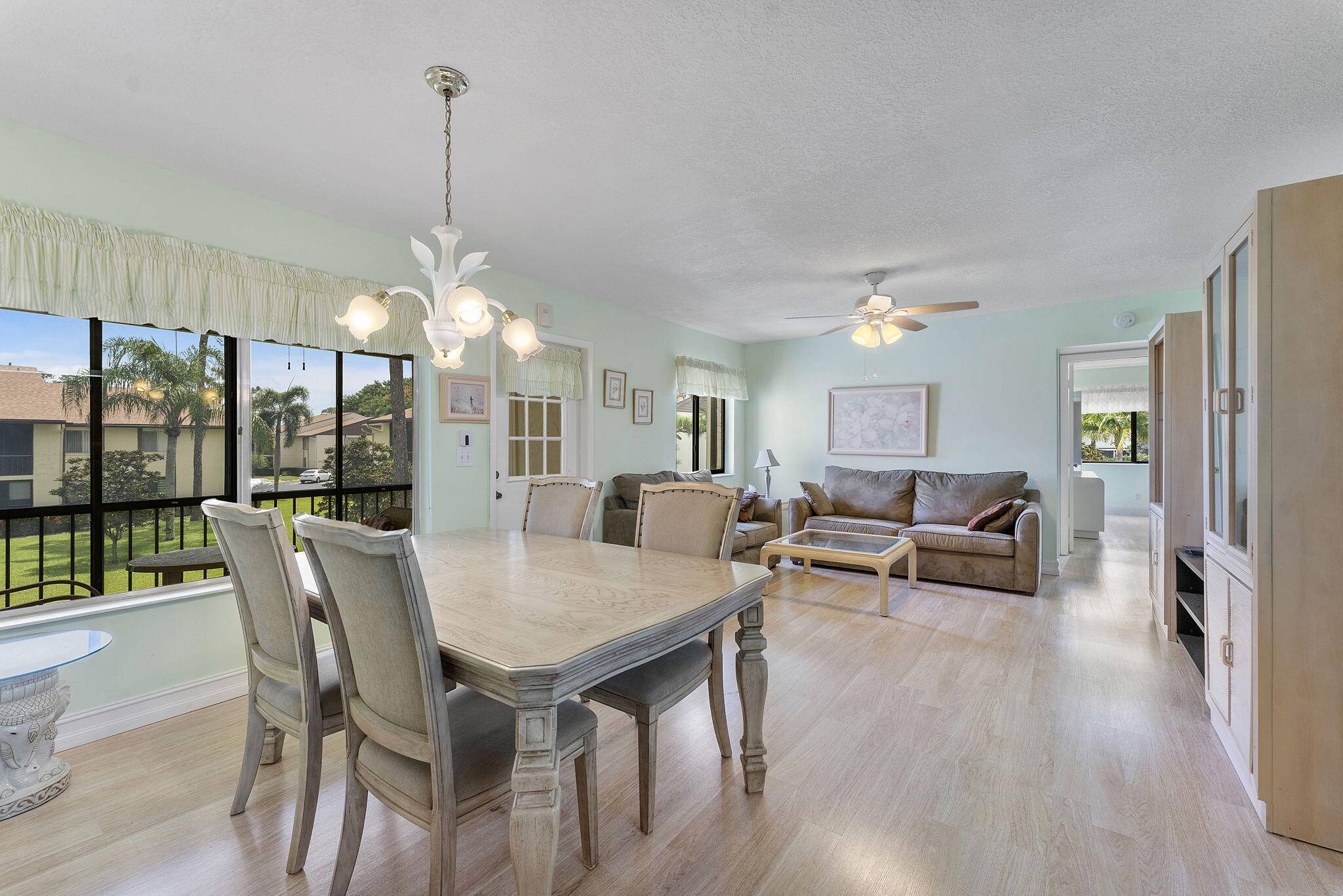 Welcome to easy, turnkey living in this fully furnished 2 bedroom, 2 bathroom condo nestled in a quiet, well kept community.