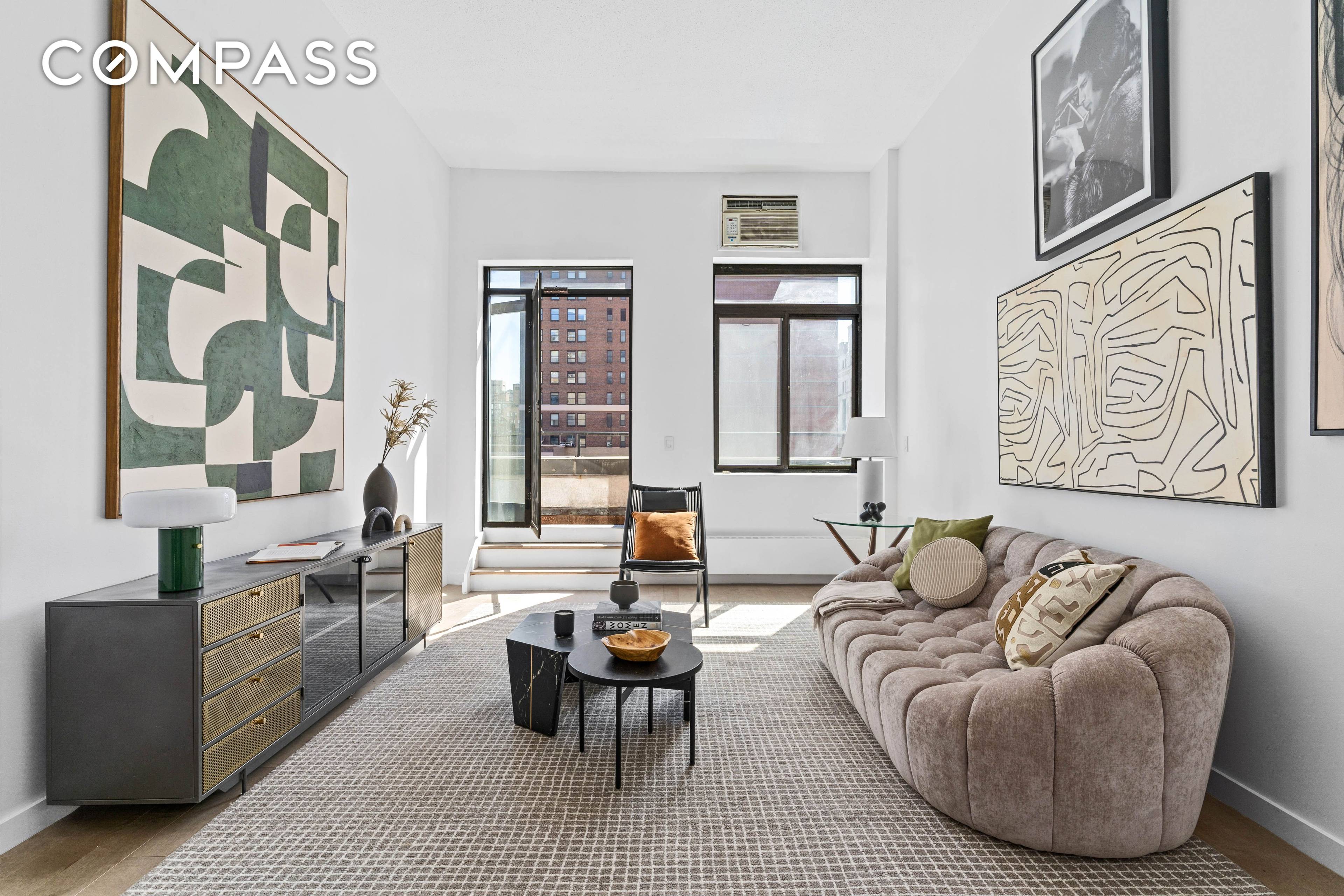 Welcome to Residence 9J at 372 Fifth Avenue a show stopping, high floor lofted studio that redefines modern city living.