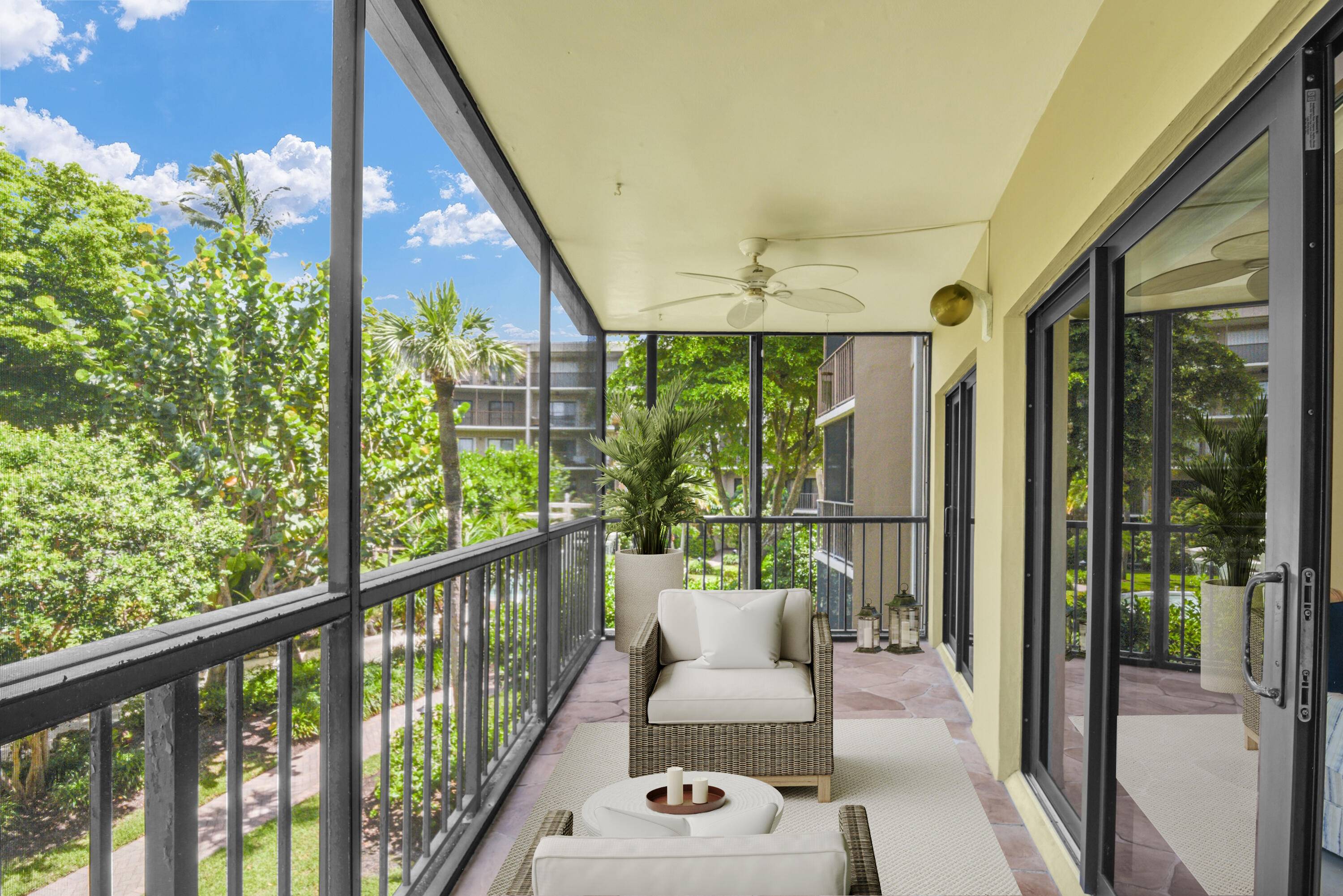 Wonderful 2 bed 2 bath end unit with views of Southgate's infamous Lazy River, Tropical Garden and the Fountain shaded balcony in a quiet corner of the most popular C ...
