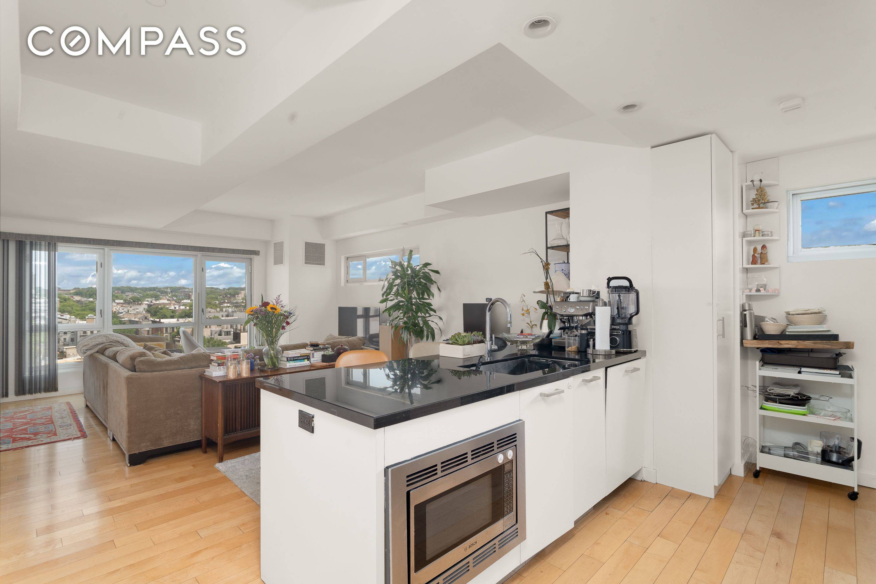 Penthouse 11A at 560 Carroll Street is a light filled, thoughtfully designed duplex offering two bedrooms, two and a half baths, and a rare sense of privacy and space.