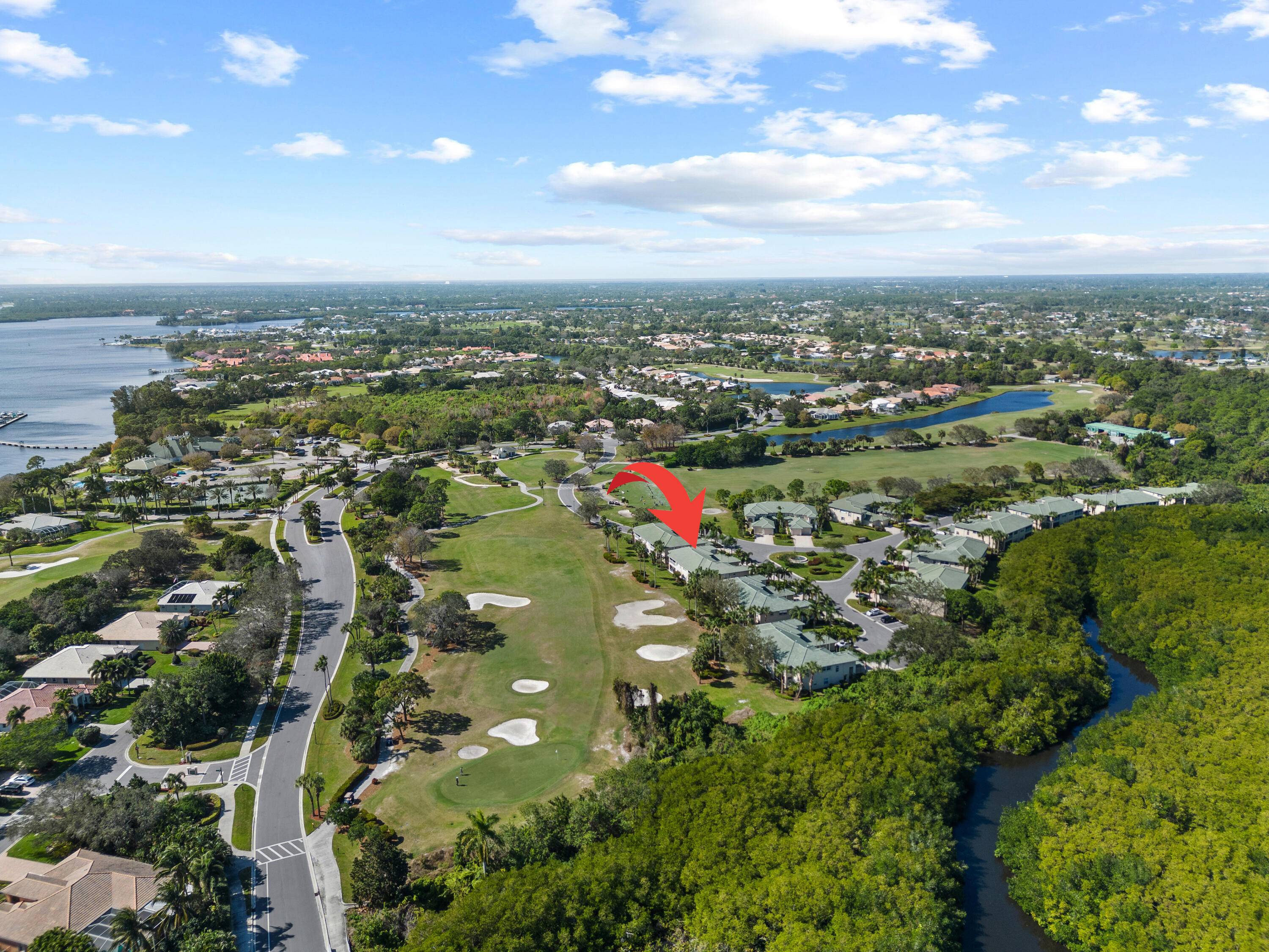 This beautifully renovated 1st floor villa with golf course views from its screened lanai.