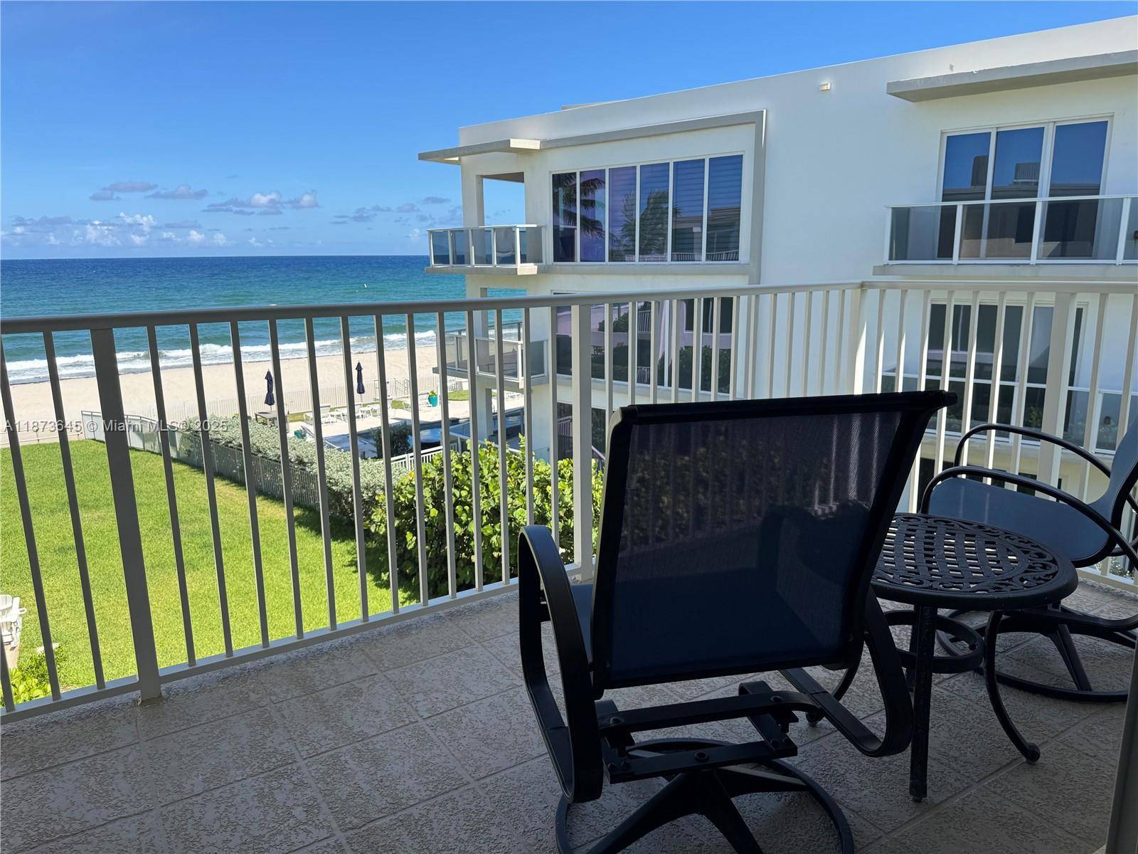 Beachfront Living on Hillsboro Mile Completely remodeled 2 bedroom, 2 bath oceanfront cooperative association with sweeping views of the Atlantic.