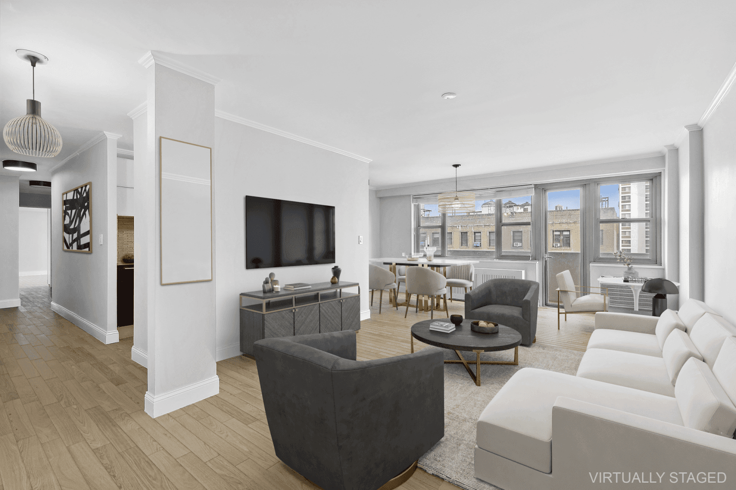 This 3 Bed 2 Bath, high floor, renovated condominium comes with the luxury of a private terrace.