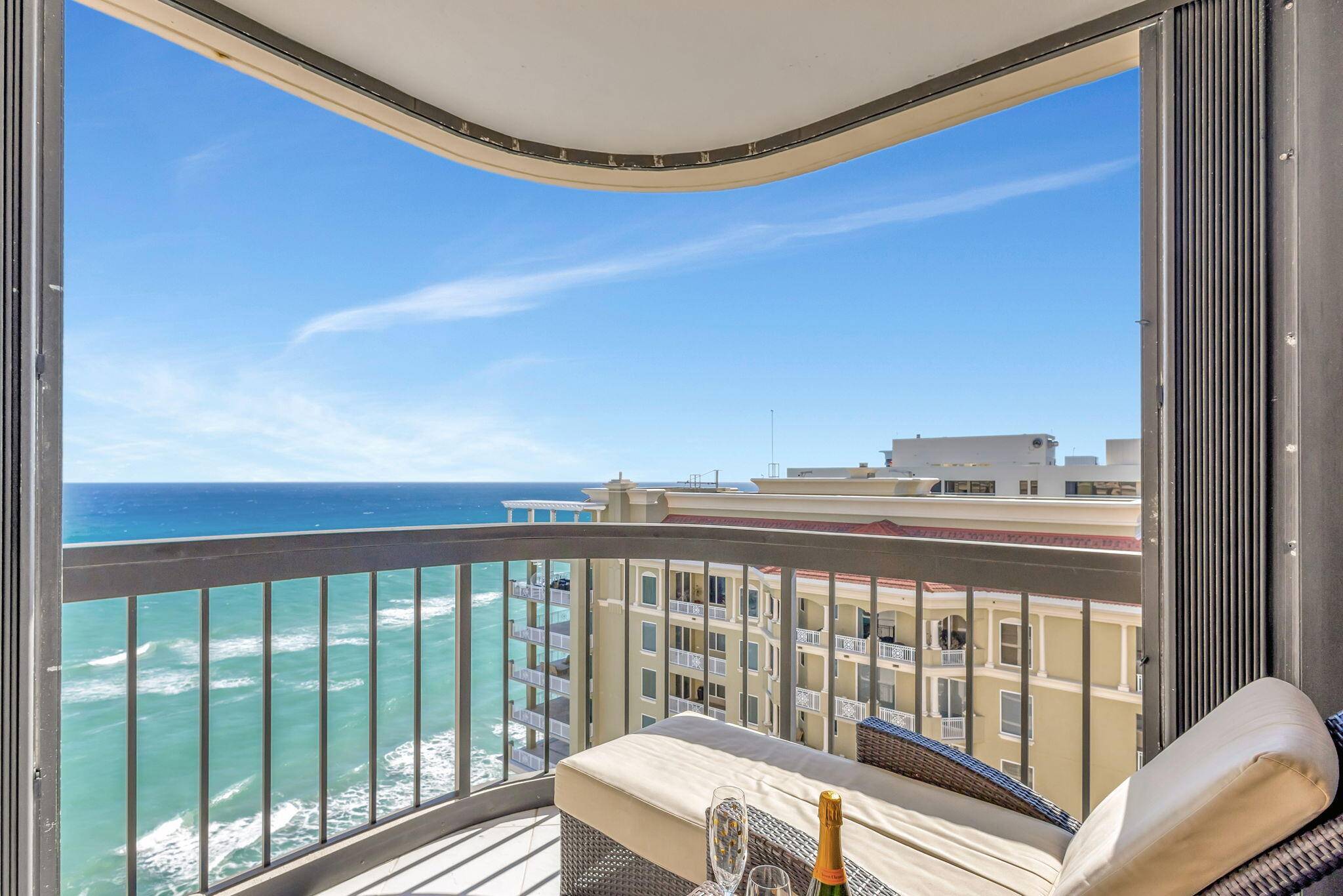 Must see Manhattan 5th Ave style Condo with unobstructed Ocean and Intracoastal views from this 20th floor Eastpointe Unit.