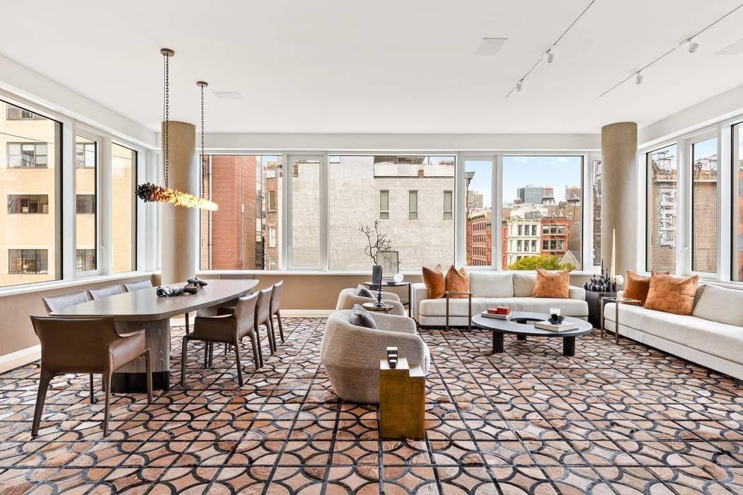 Triple mint approximately 3, 500SF private floor 4 bedroom house in a discreet boutique full service building only 7 units on one of Soho s best blocks.