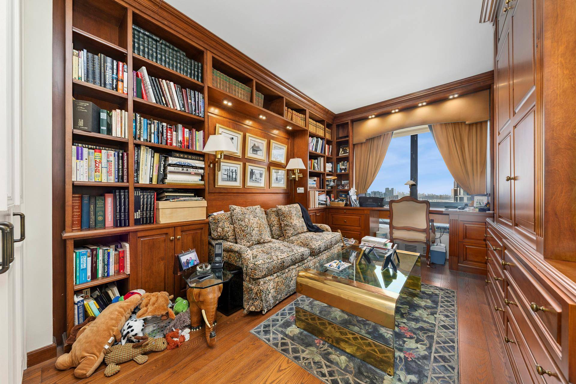 High floor corner unit on the river with south and east exposures.