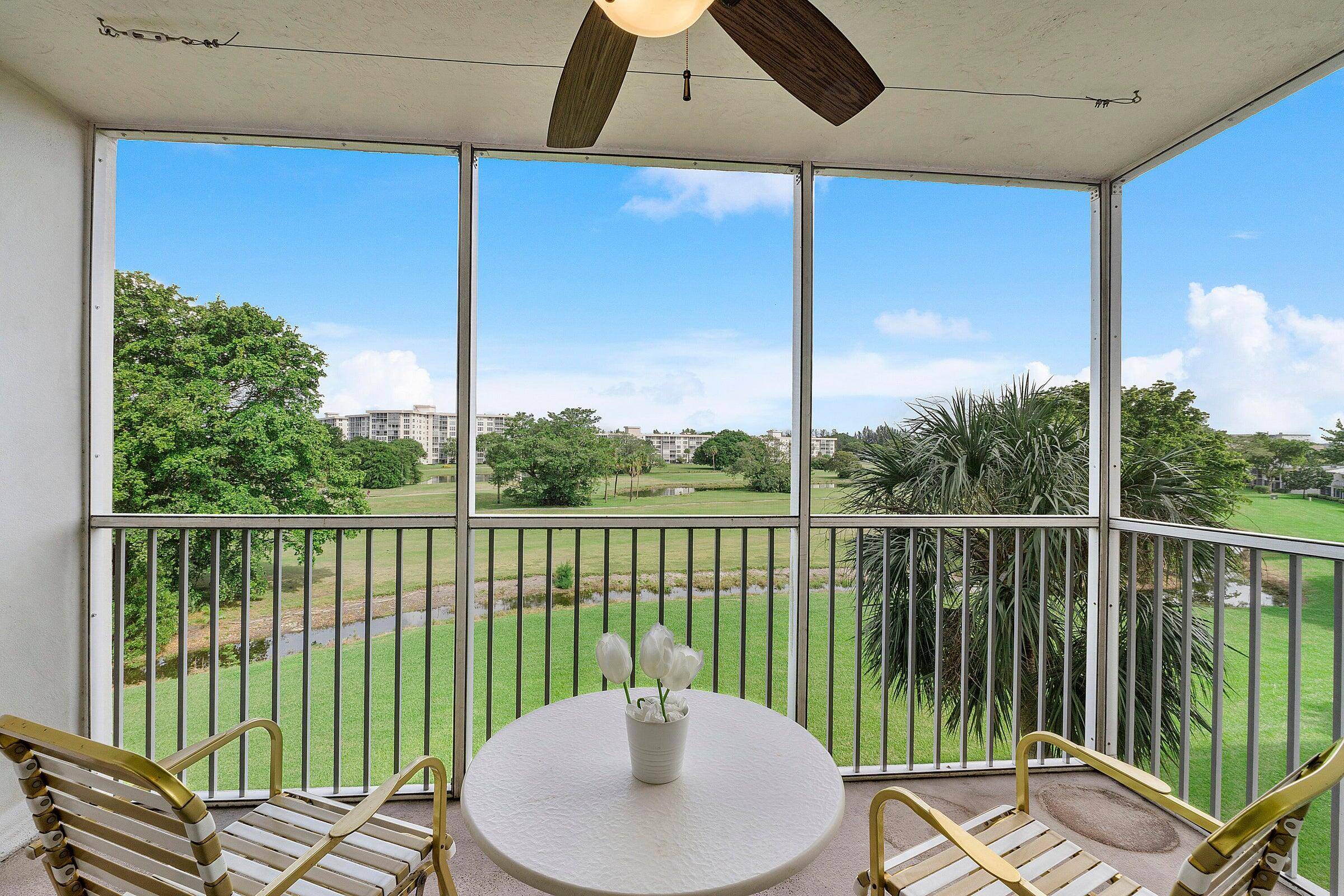 Large 1 bedroom 1. 5 bath condo with a golf course, greenery, and water view.