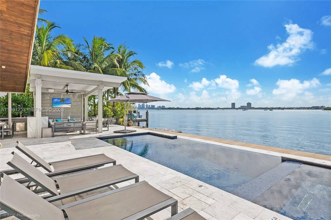 Discover a luxury waterfront home in a dynamic, changing gated island, offering 70 feet of direct bay frontage with breathtaking sunsets and serene views.