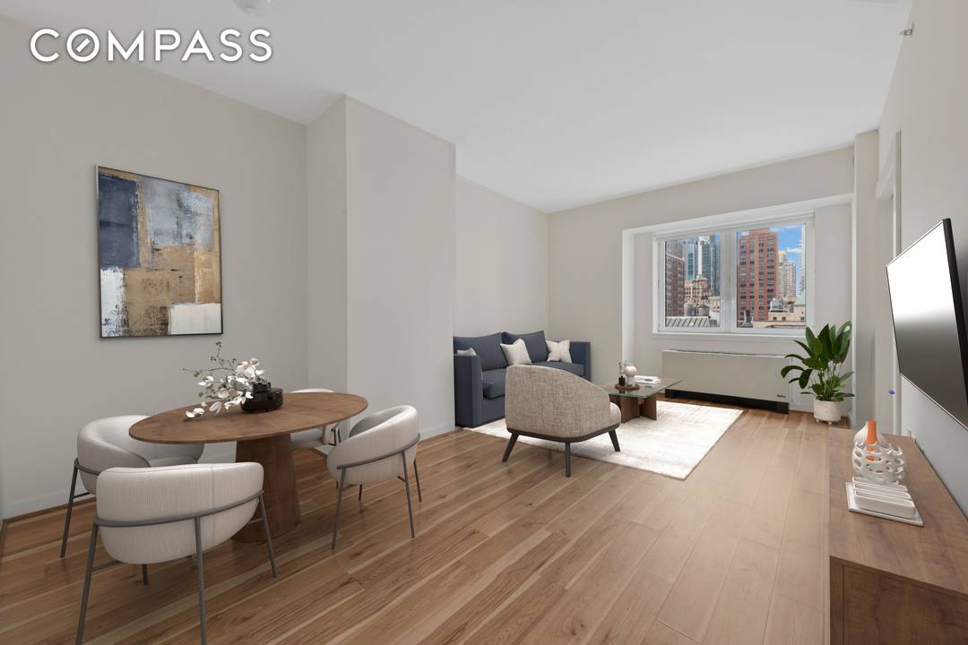Experience the pinnacle of Manhattan elegance in this sun drenched one bedroom residence, where timeless architectural character meets modern metropolitan luxury.