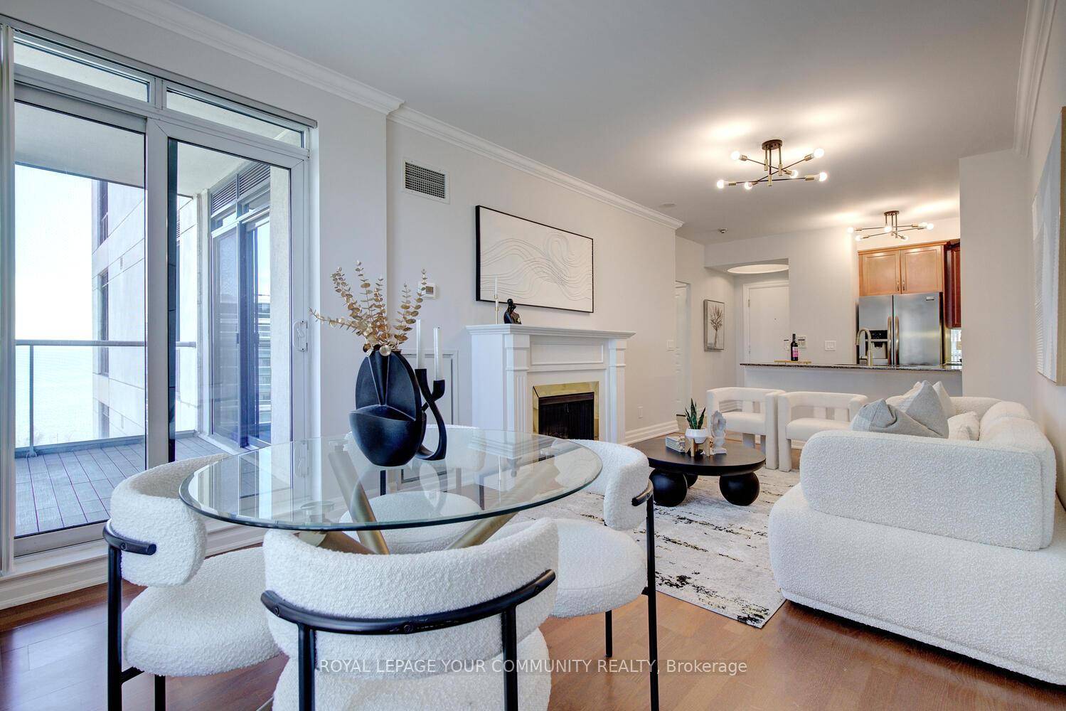 Live above it all stylish 9th floor condo with city views amp ; a glimpse of the lake !