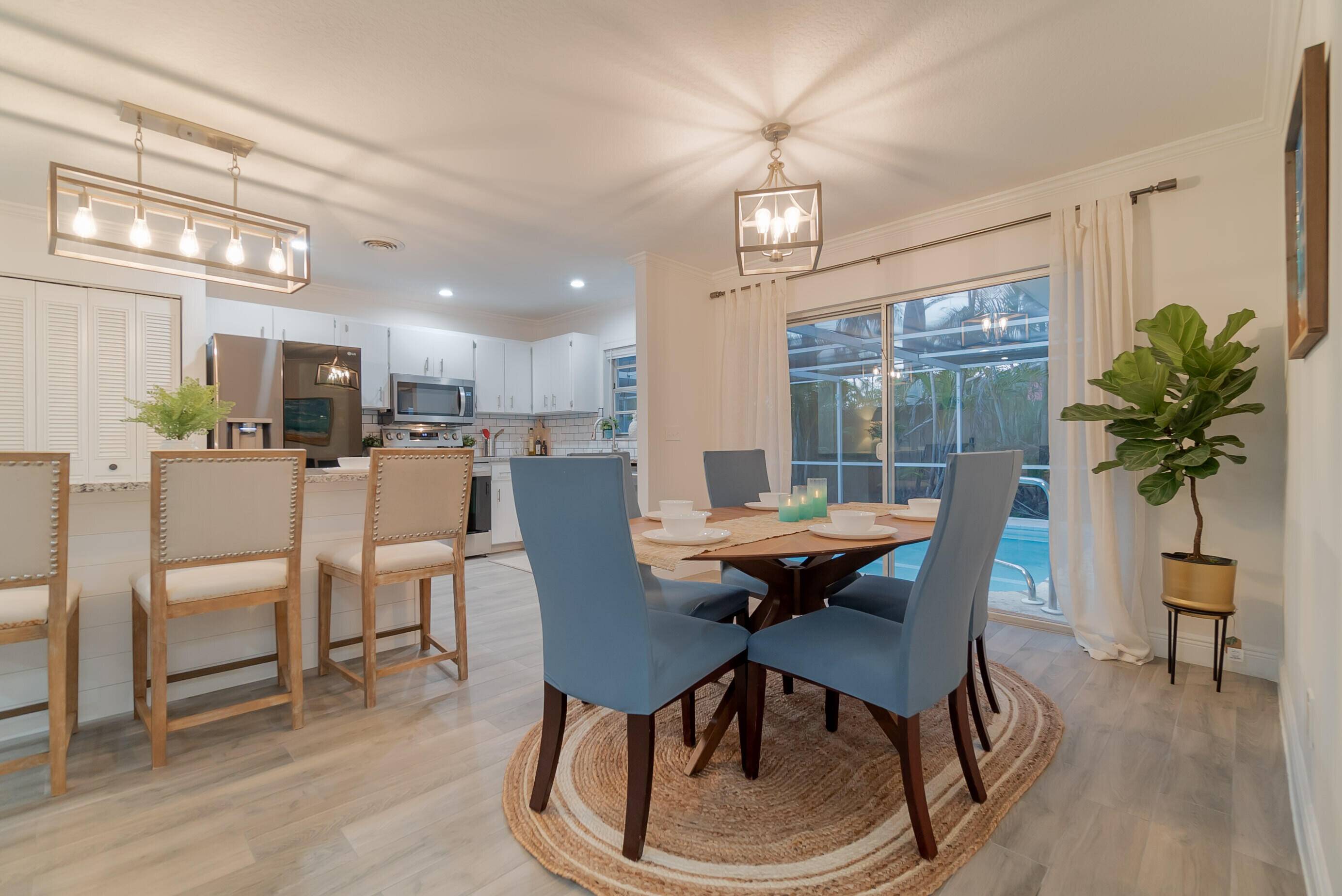This charming 3 bed, 2 bath home in the family friendly Leilani Heights community offers an open floor plan with modern coastal decor, the same wood looking tile floors throughout, ...