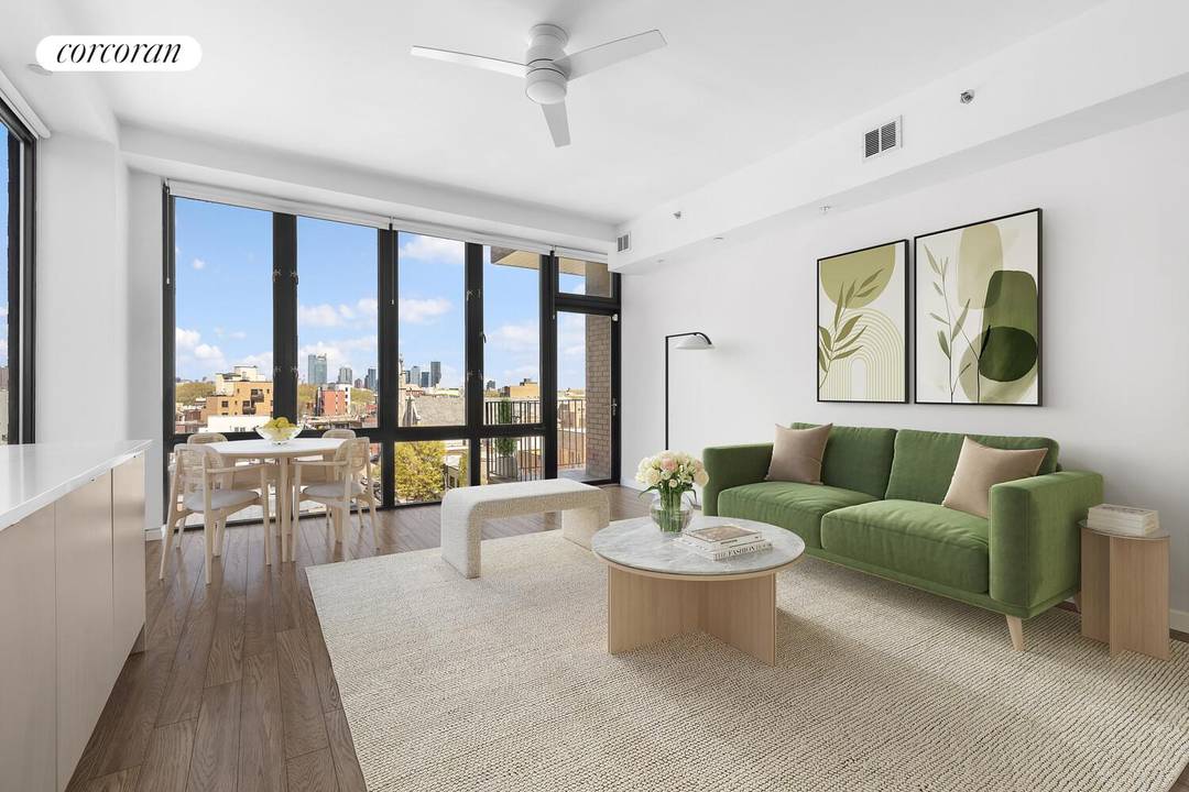 Welcome home to apartment 6 at 214 Richardson, a two bedroom, two bathroom home with two private outdoor spaces and endless views of the Manhattan amp ; Brooklyn skyline !
