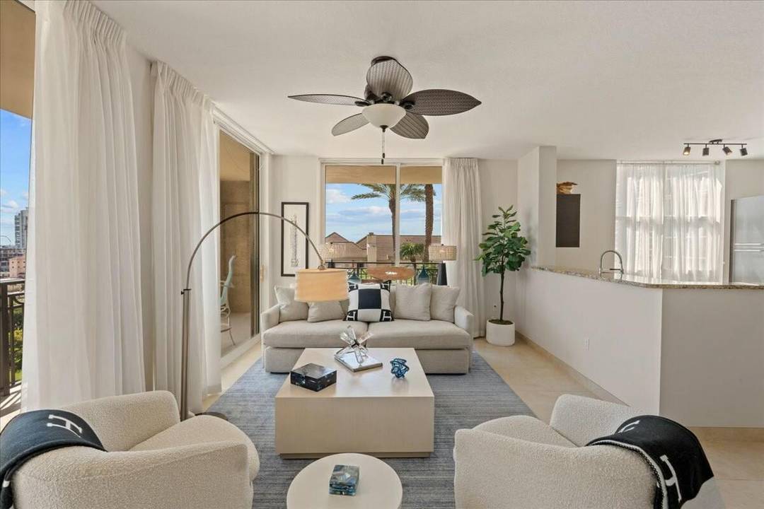 Rare furnished turnkey 3 BR, 2 BA, corner condo in the highly sought after CityPlace South Tower featuring stunning east amp ; southern views.