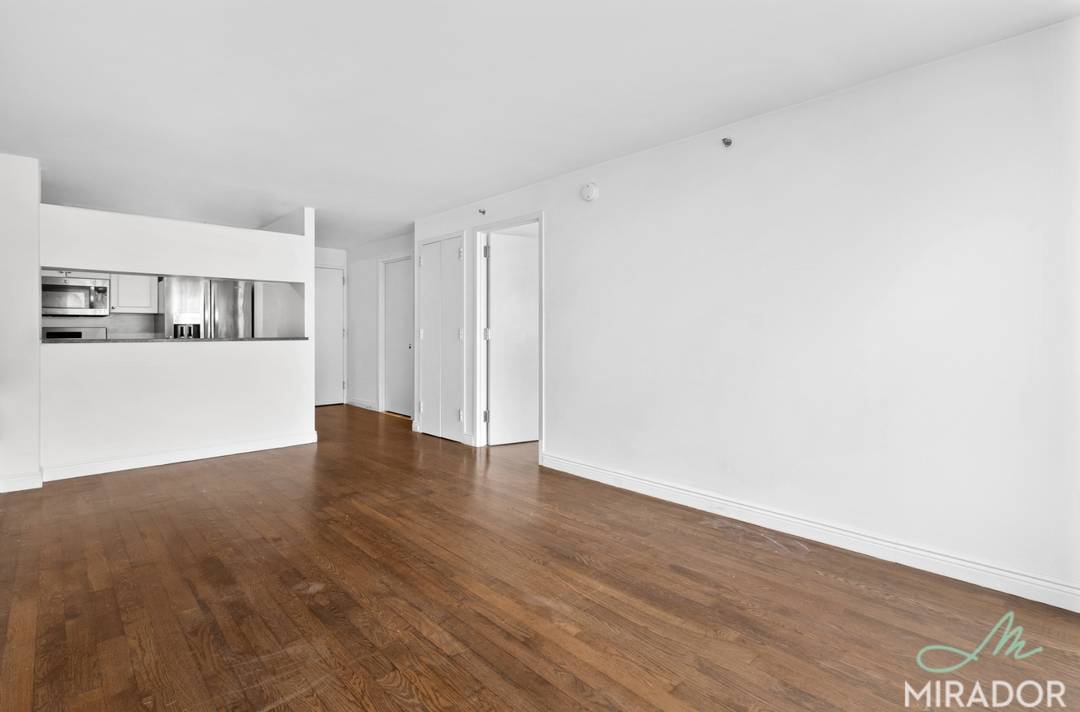 West facing, large one bedroom with open kitchen featuring stainless steel appliances, marble bathroom, and great closet space now available.