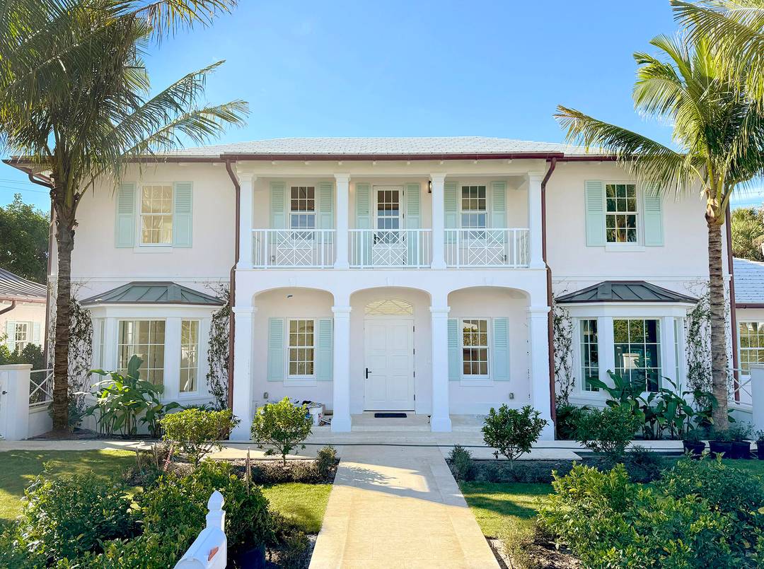 A ''PALM BEACH'' architectural gem has just been completed and is move in ready.
