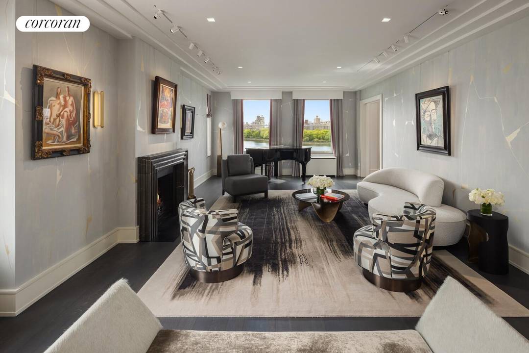With some of the most spectacular panoramic views of Central Park, the reservoir, and the iconic Manhattan skyline, this exceptional southwest corner classic nine into eight room prewar residence is ...