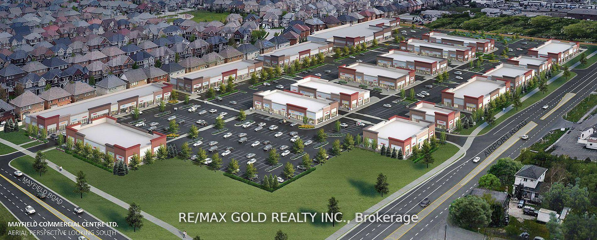 Welcome To the Gateway to Brampton, Brand New 100 Commercial Retail Plaza Located At Airport Rd and Mayfield Rd Available Immediately, One of Small Unit with Approx.